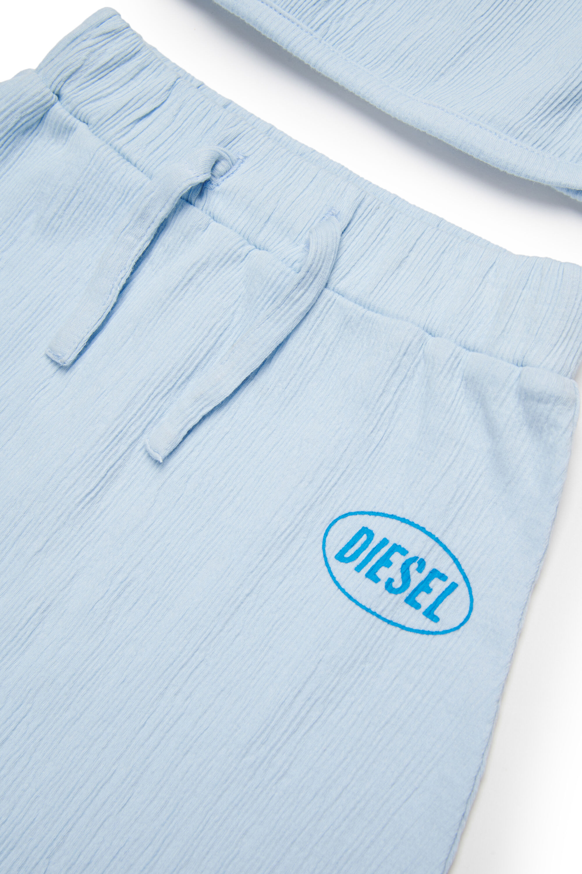 Diesel - STSIDE-NB-SET, Completo jumpsuit in cotone testurizzato Unisex in Blu - 4