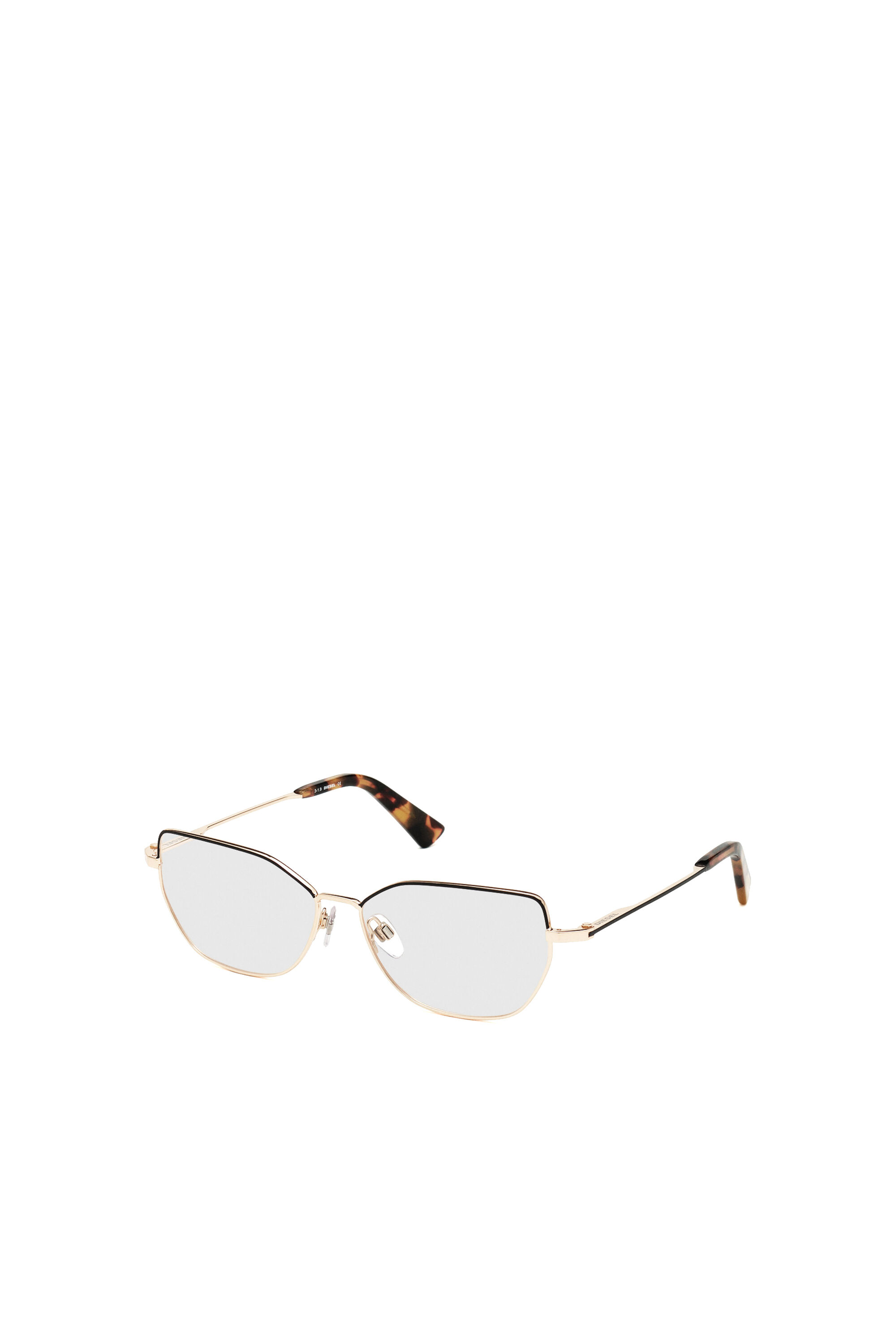 Diesel - DL5355, Occhiali da vista cat-eye in metallo Donna in Rosa - 2