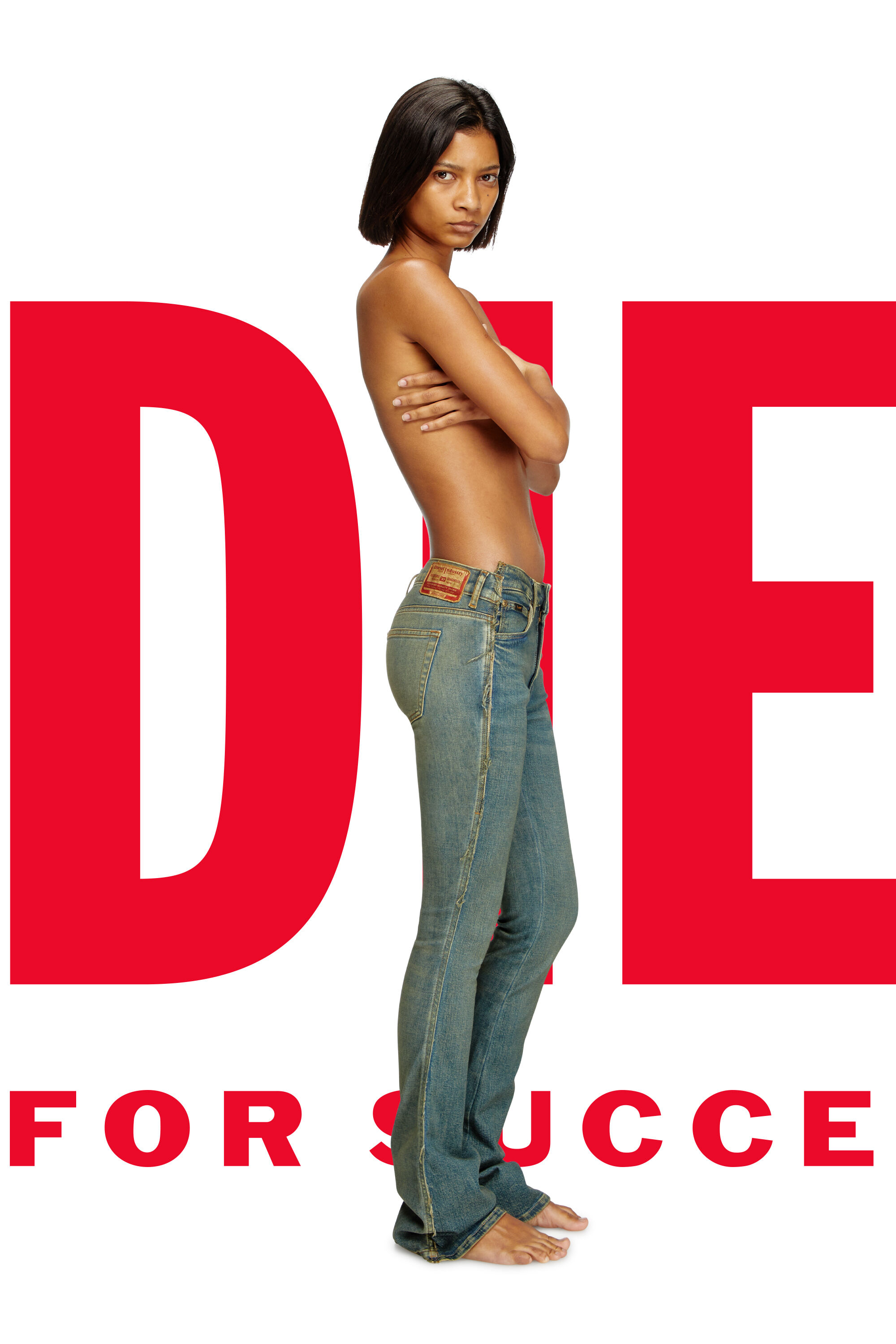 Diesel - Regular Jeans Dieseloves 02 09N01 Donna, Blu Scuro - Image 1