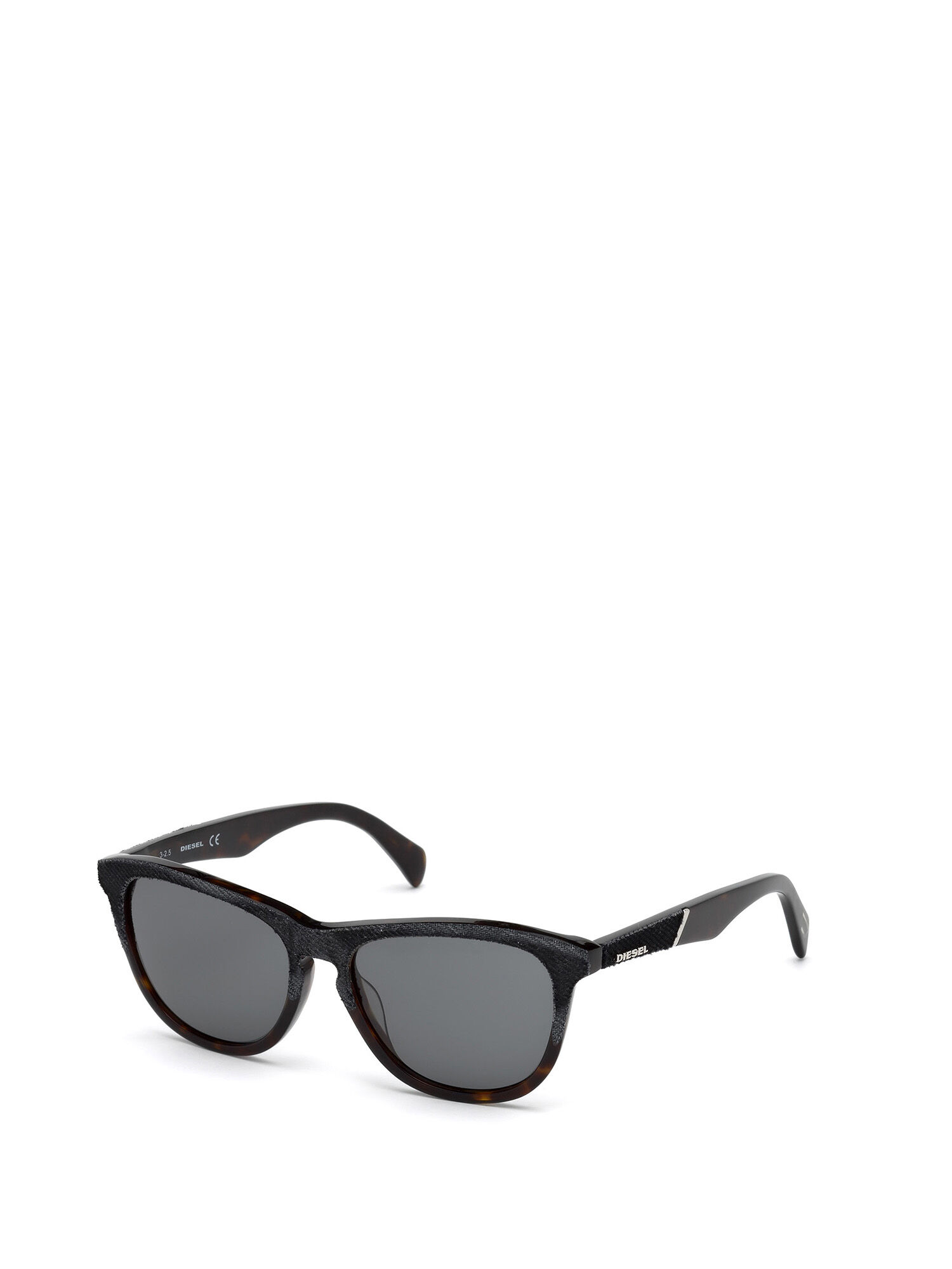 Diesel - DM0192, Occhiali con montatura anteriore e dettagli in denim Unisex in Blu - 5