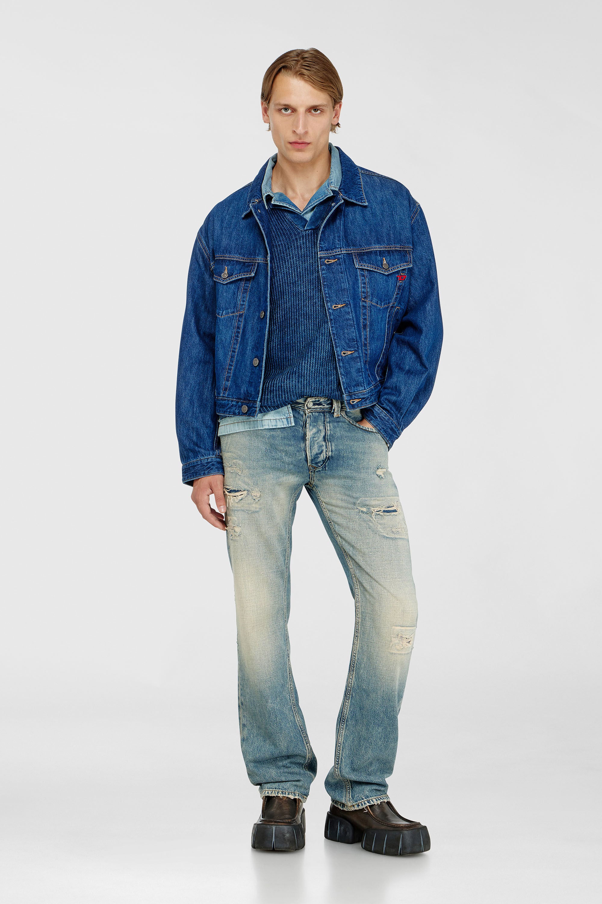 Diesel - Regular Jeans 1985 Larkee 09P62 Uomo, Blu medio - Image 1