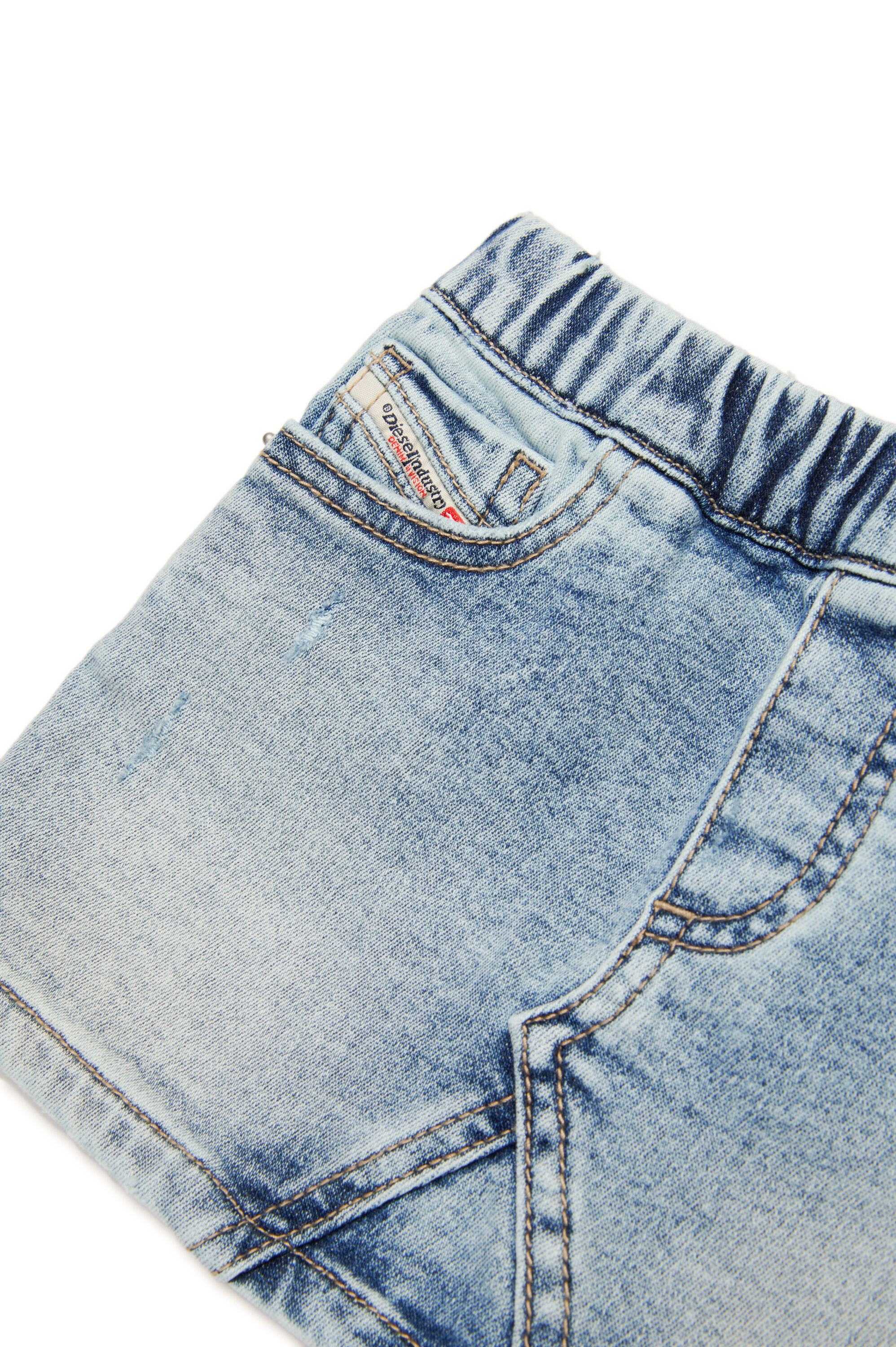 Diesel - GERRYB JJJ, Gonna corta in JoggJeans dal look vissuto Donna in Blu - 4