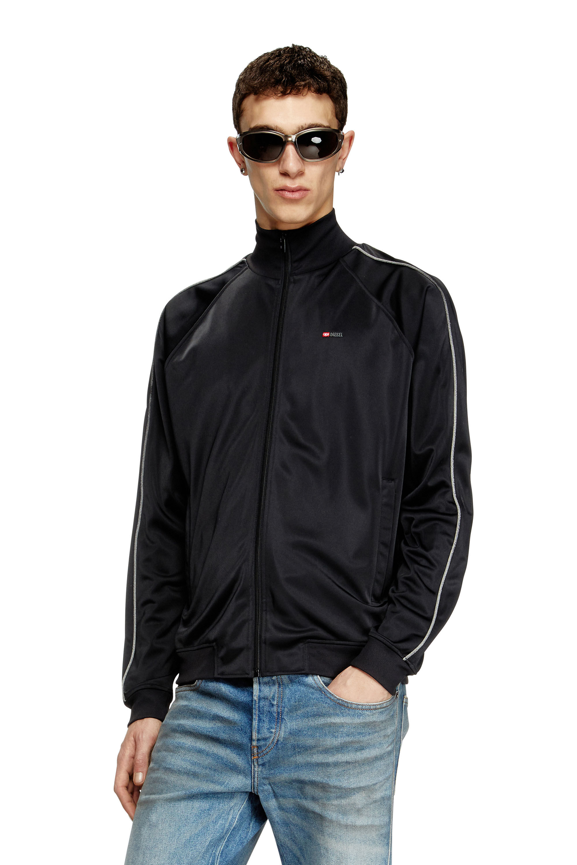 Diesel - S-RARMERO, Giacca sportiva con micro-logo ricamato Uomo in Nero - 3