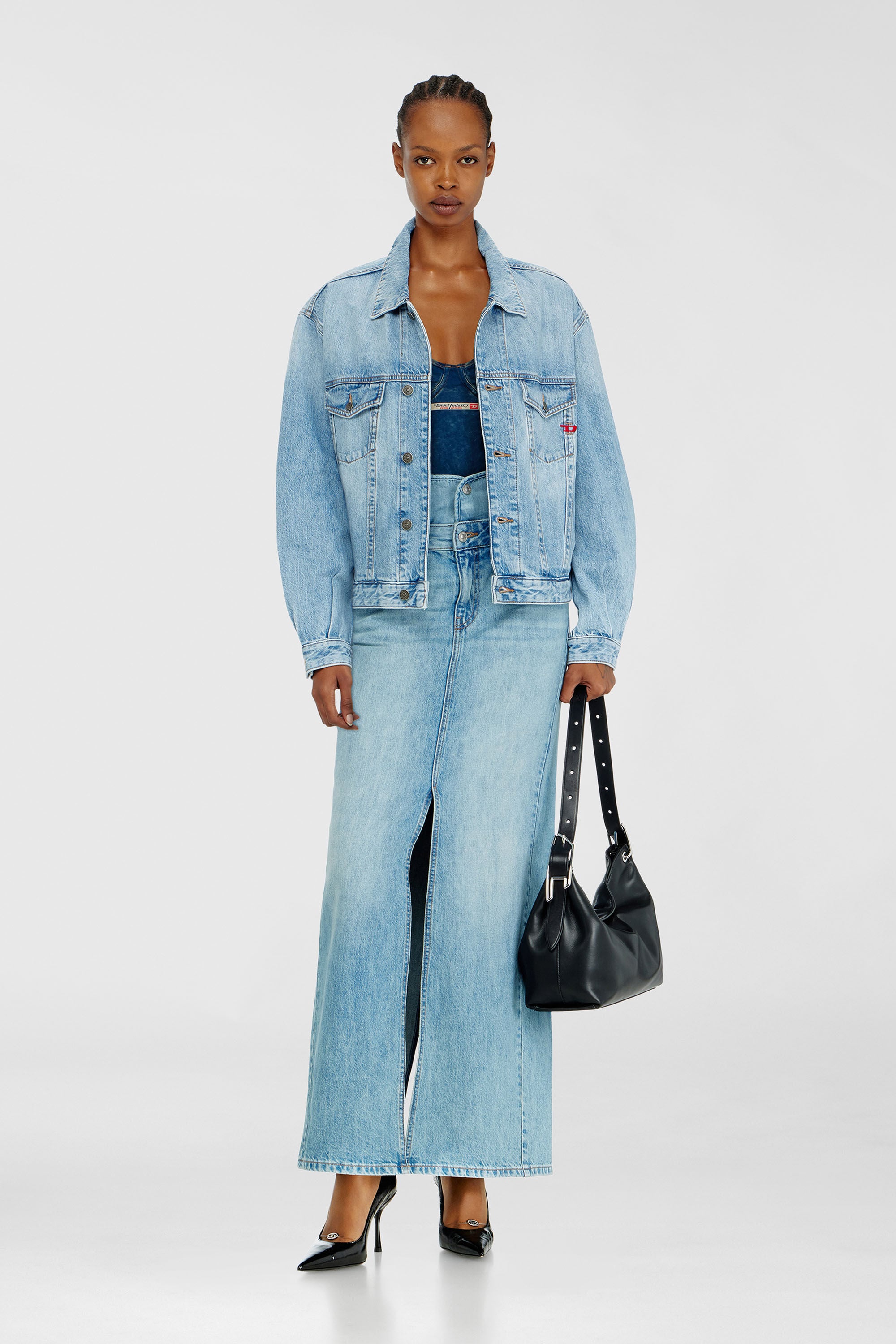 Diesel - D-RANGER, Giacca trucker in denim Unisex in Blu - 7