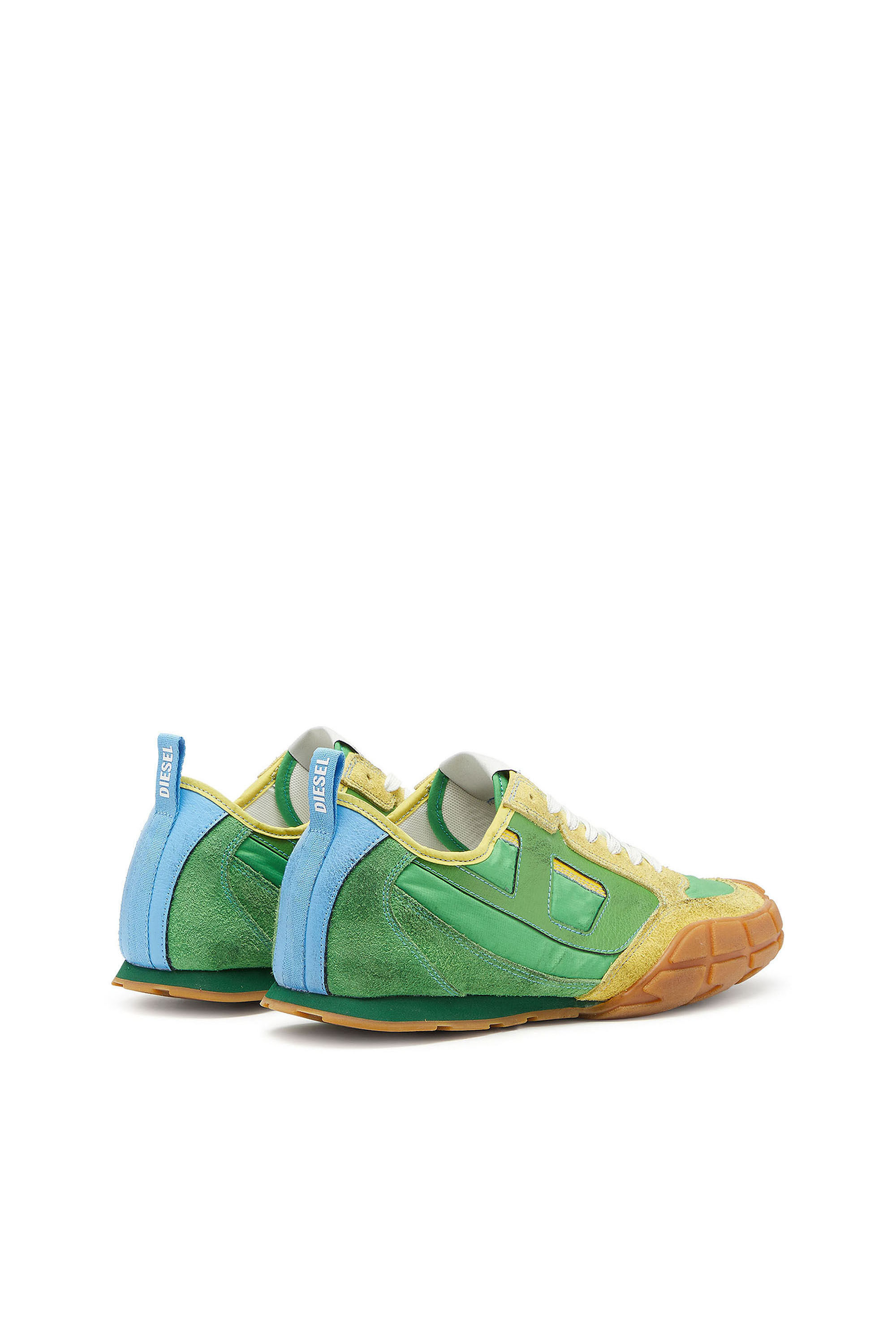 Diesel - S-PAGODHA LOW, S-Pagodha - Sneakers in pelle e nylon Uomo in Verde - 3
