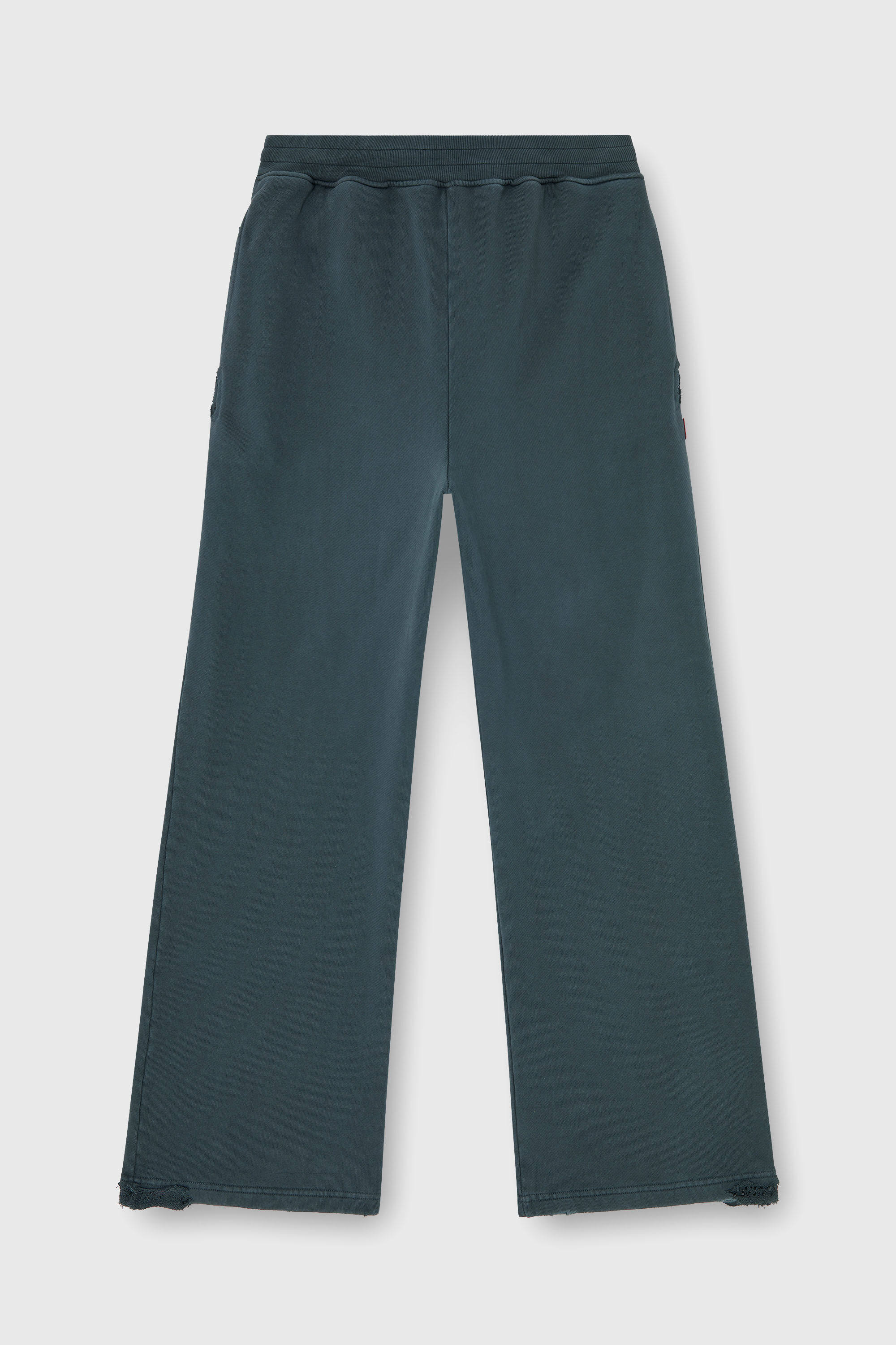 Diesel - P-MARTAINS-CRYSTALS, Pantaloni da tuta effetto distressed con dettagli in cristallo Uomo in Verde - 2