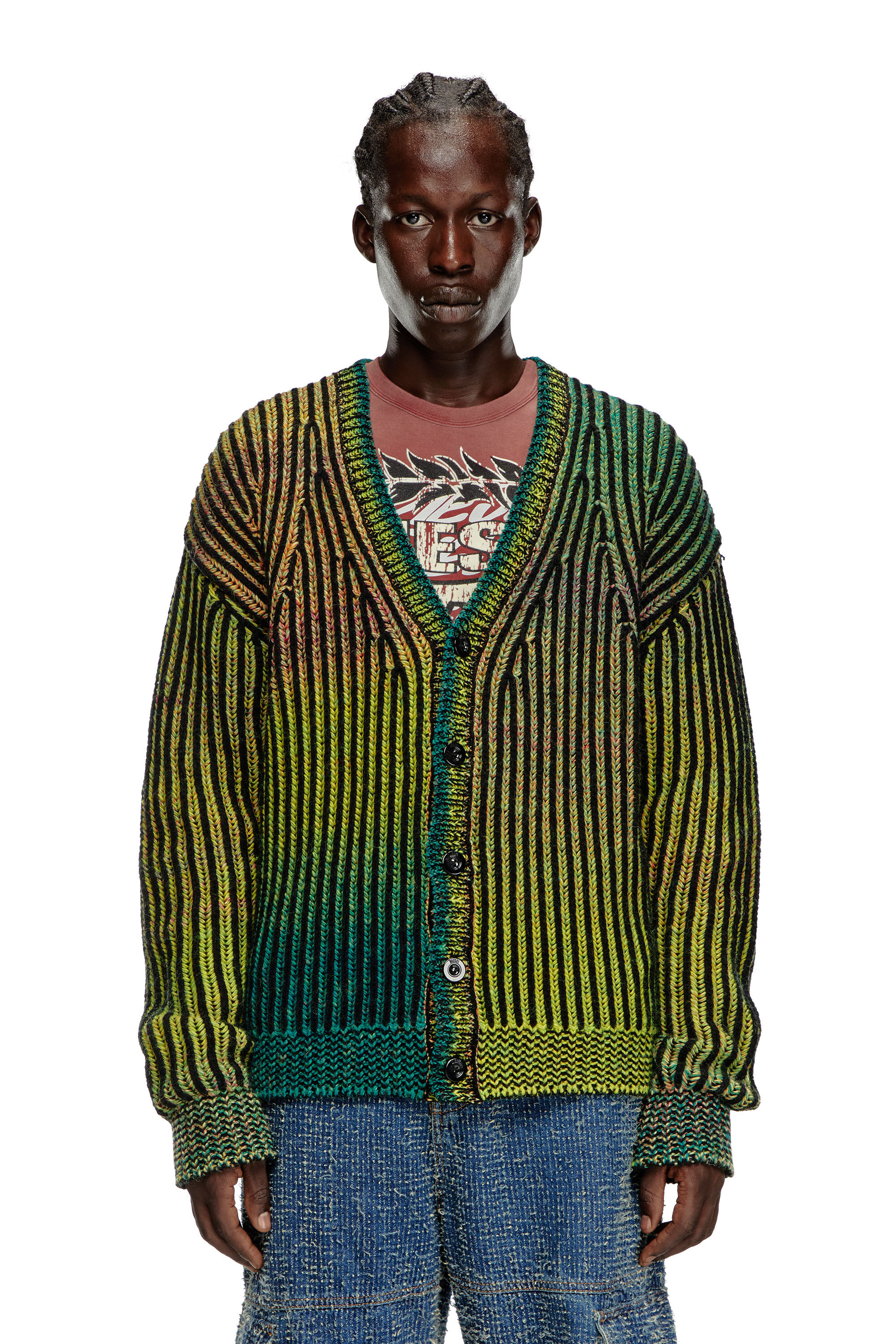 Cardigan verde uomo cheap
