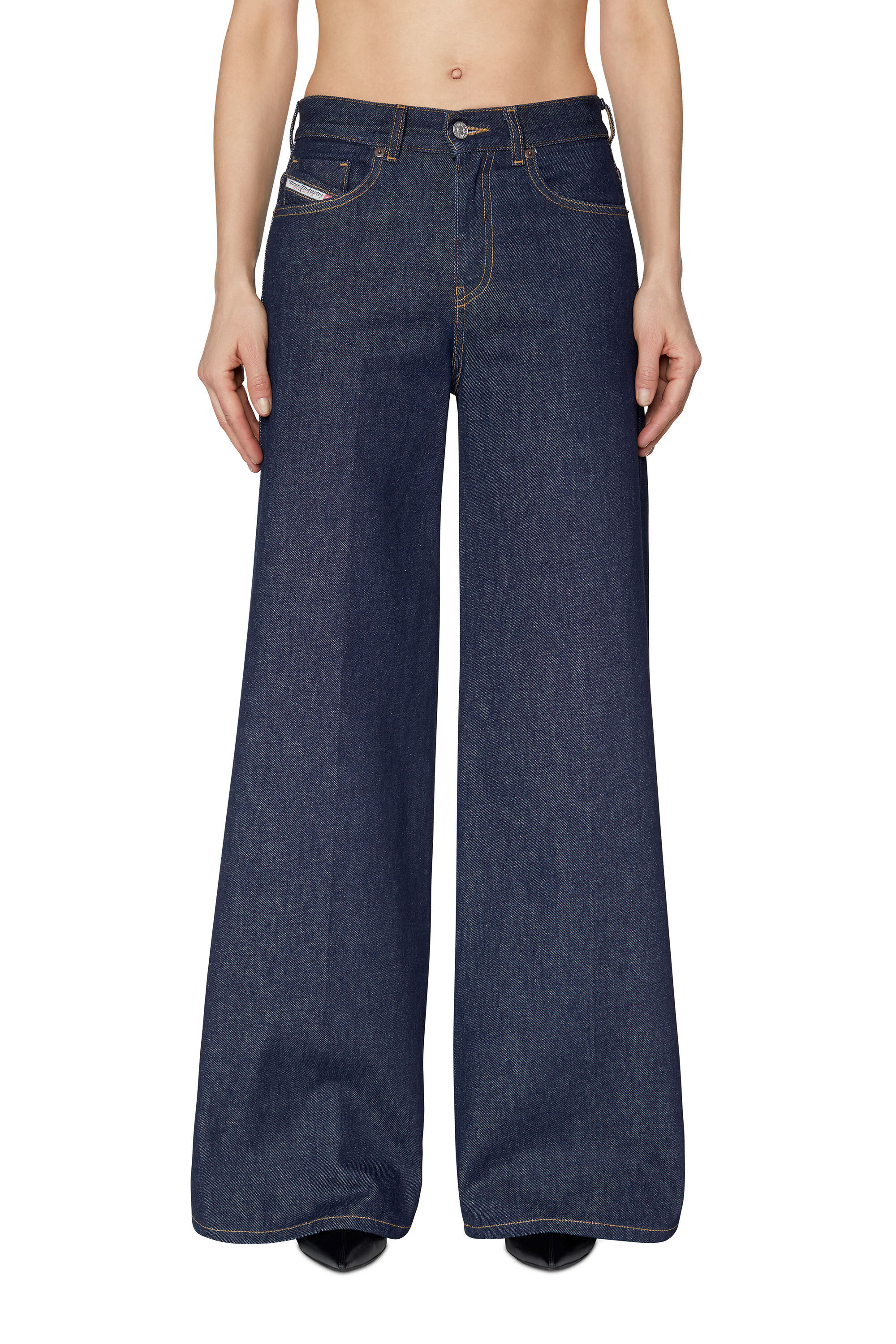 Diesel - 1978 D-Akemi Z9C02 Bootcut and Flare Jeans, Blu Scuro - Image 3