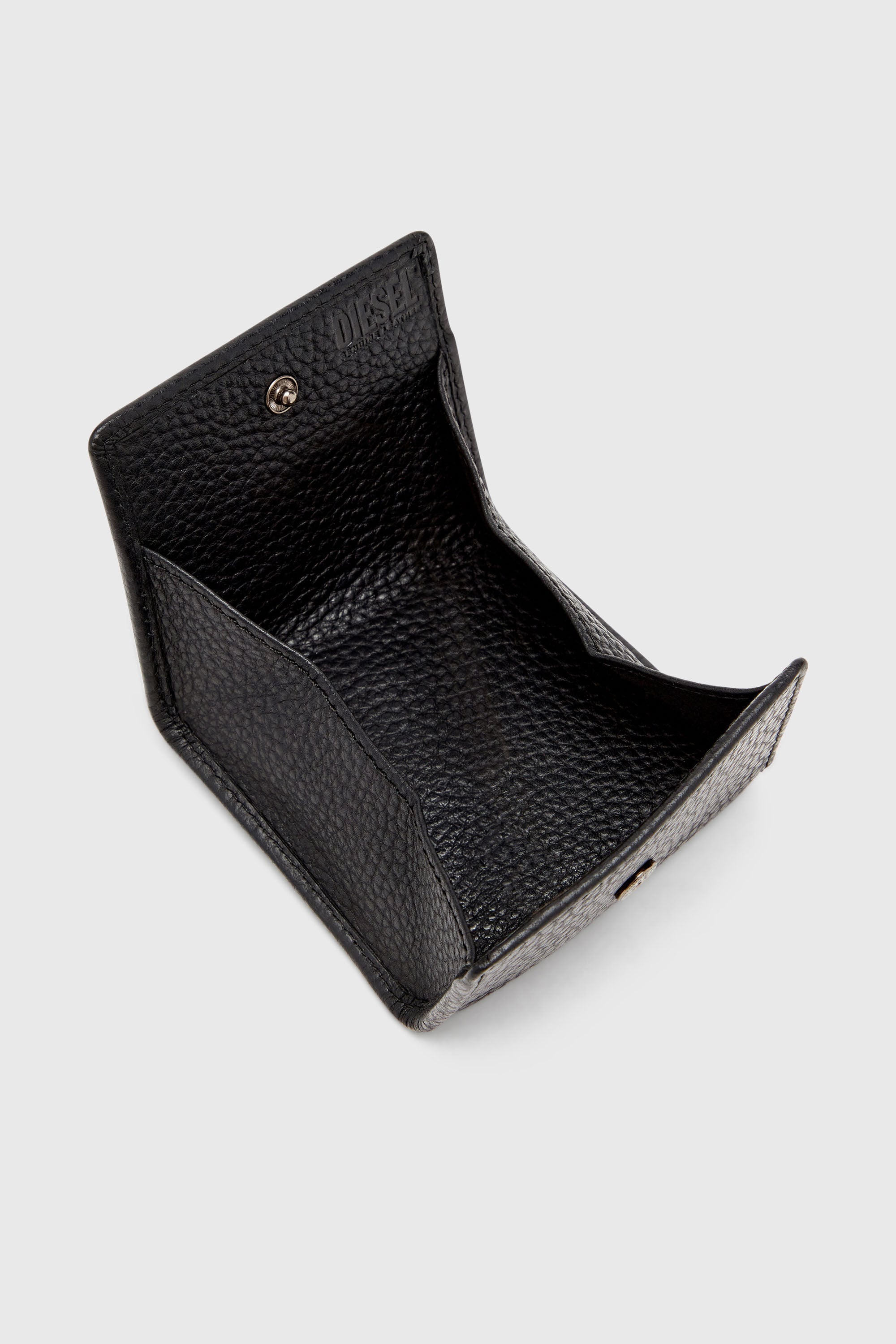 Diesel - HISSU EVO COIN CASE, Portamonete in pelle granata Uomo in Nero - 3
