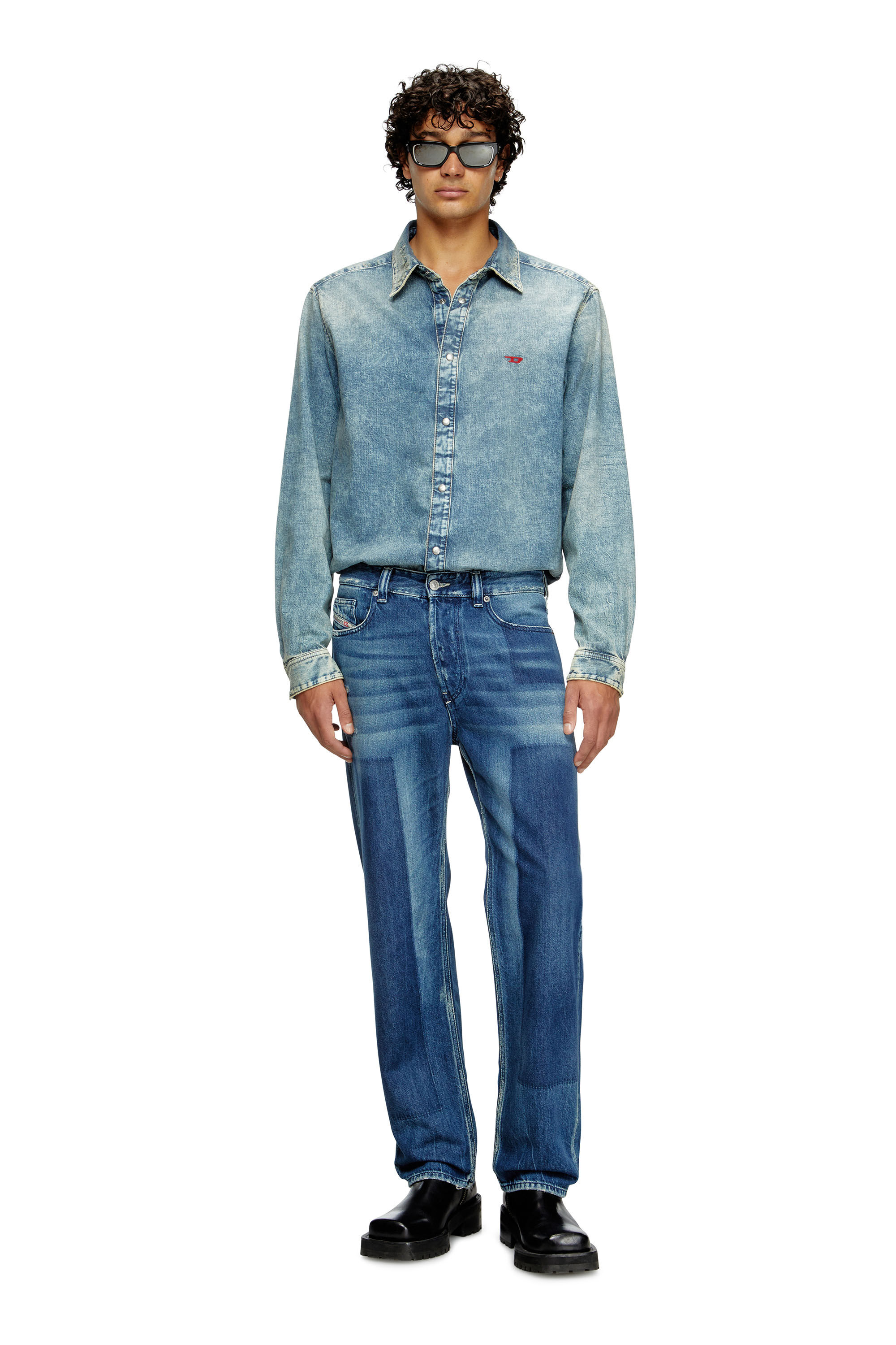 Diesel - Regular Jeans 2024 D-Macs 09M52 Uomo, Blu Scuro - Image 1
