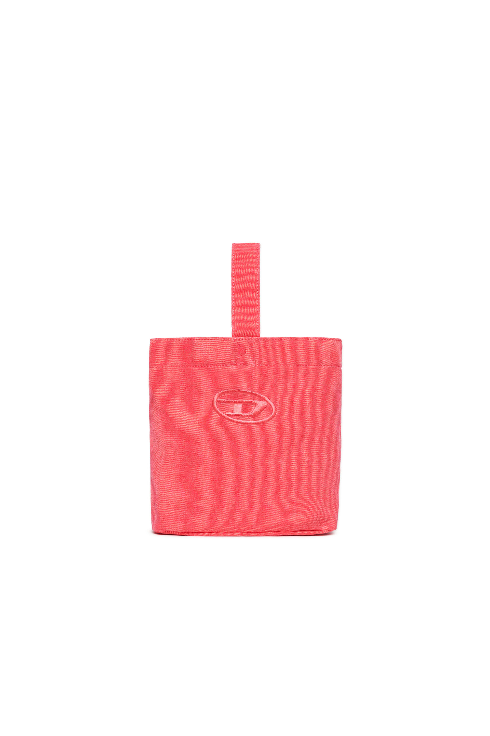 Diesel - WMATTIS, Borsa a secchiello in tela con ricamo Oval D Donna in Rosa - 1