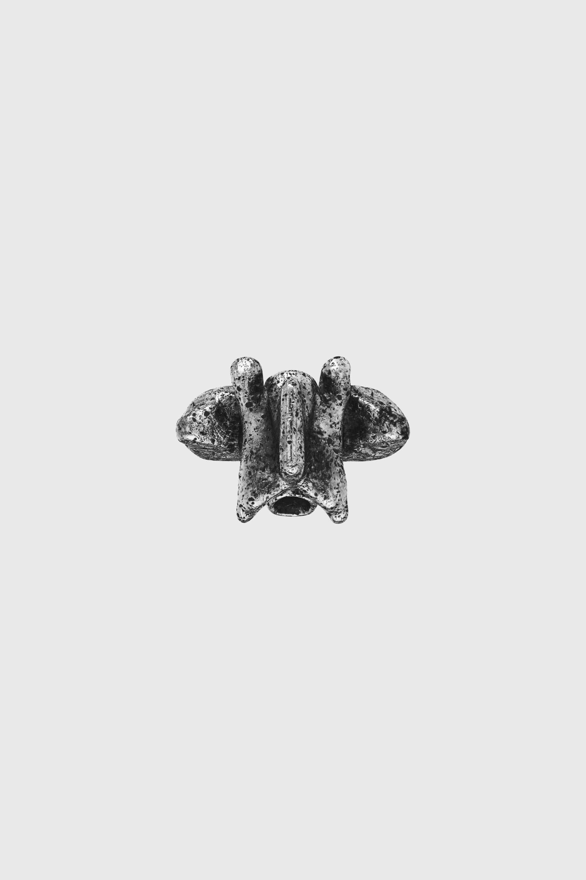 Diesel - DX1708040 JEWELLERY, Anello in metallo color argento con elemento centrale Unisex in Grigio - 3