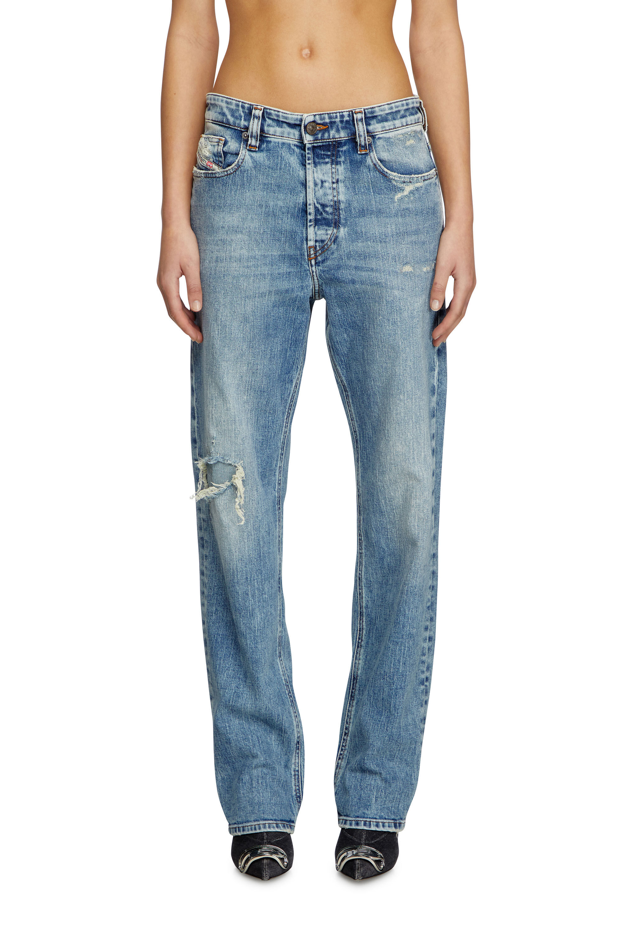 Diesel - Regular Jeans 1988 D-Ark 09L34 Donna, Blu Chiaro - Image 3