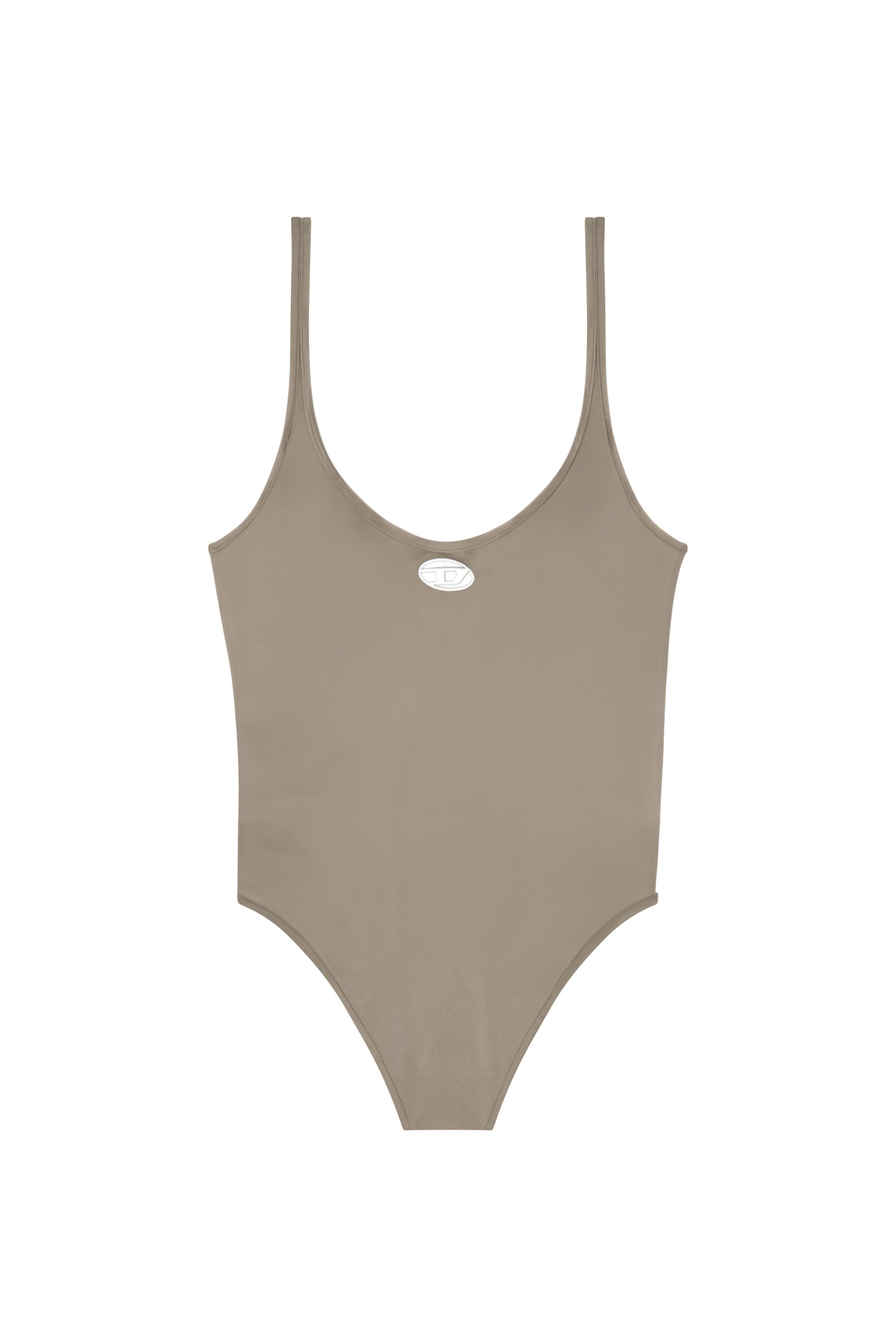 Diesel - MEGAN-UTLT, Body in microfibra con logo cut out Donna in Marrone - 2