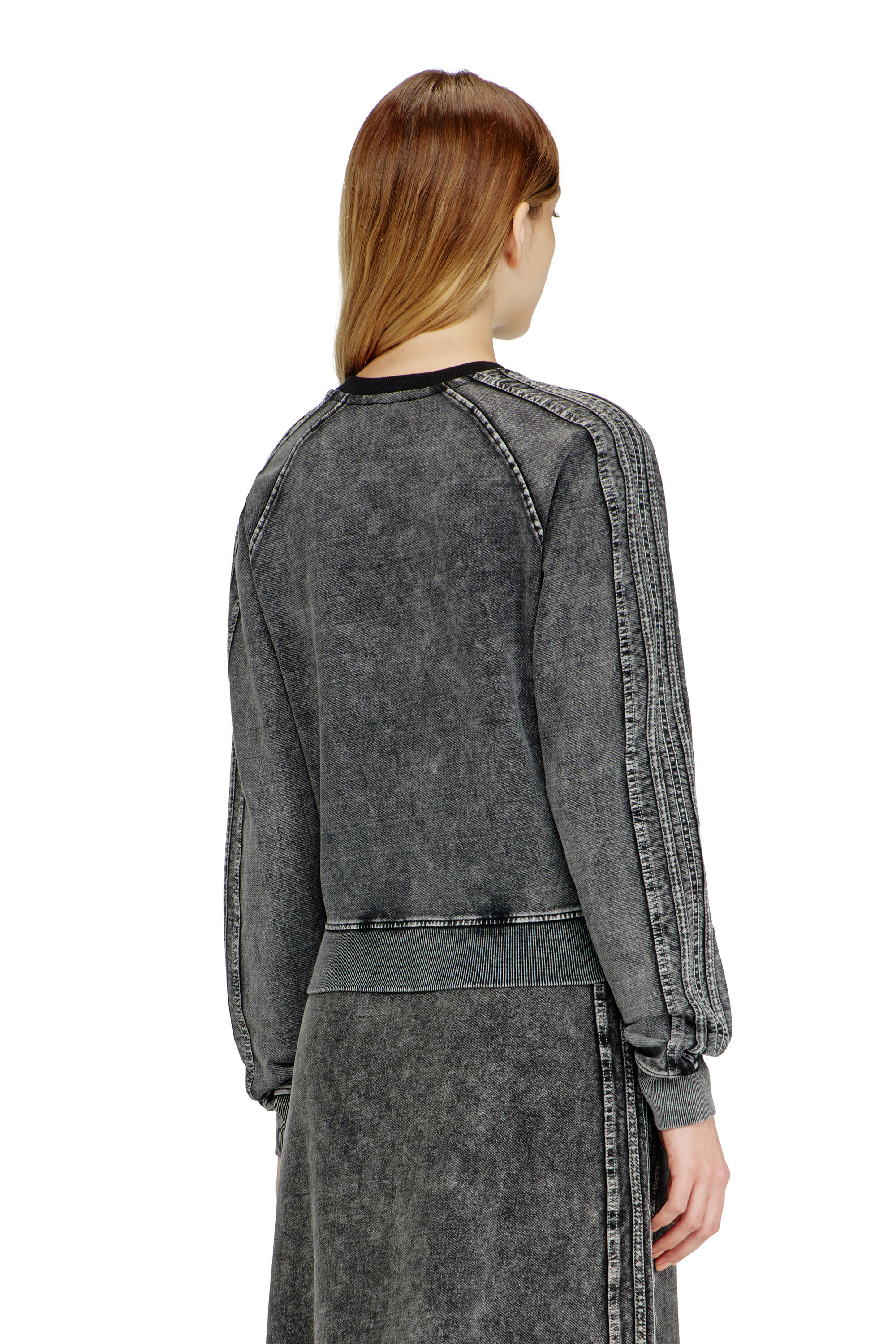 Diesel - F-ALPY, Felpa con bande e ricamo Oval D Donna in ToBeDefined - 4