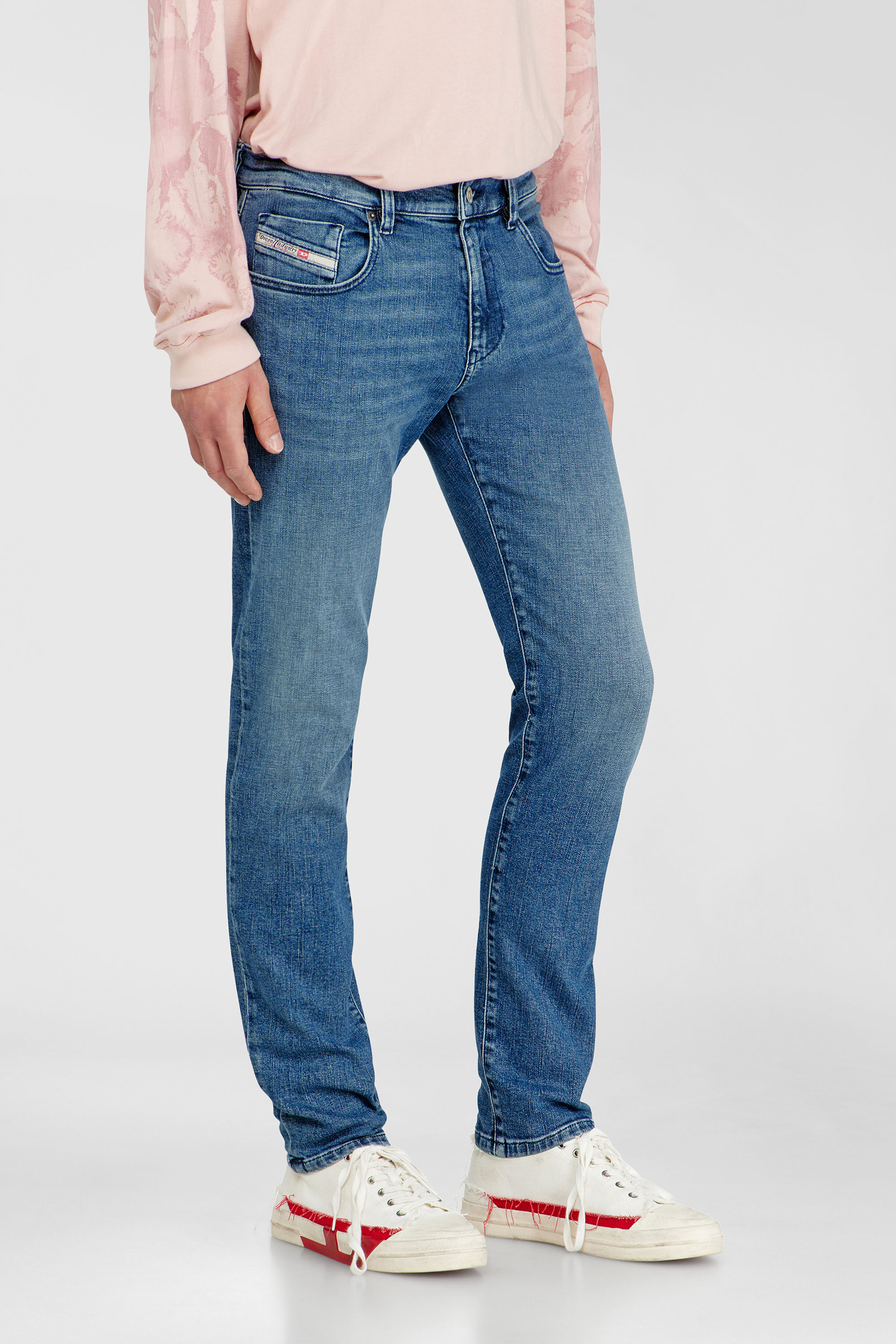 Diesel - Slim Jeans 2019 D-Strukt 0HDBK Uomo, Blu medio - Image 7