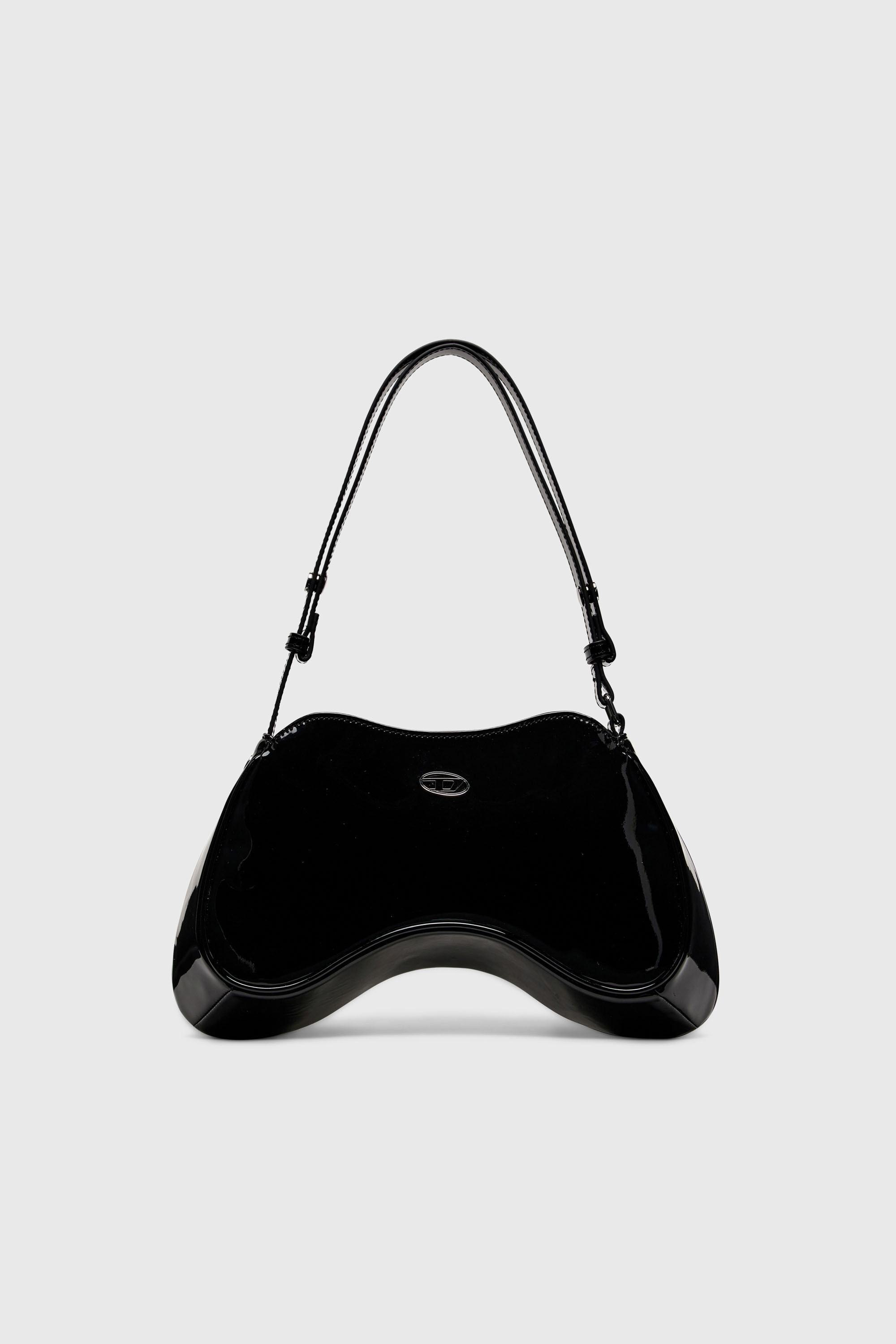 Diesel - PLAY SHOULDER, Play-Borsa a spalla lucida Donna in Nero - 2