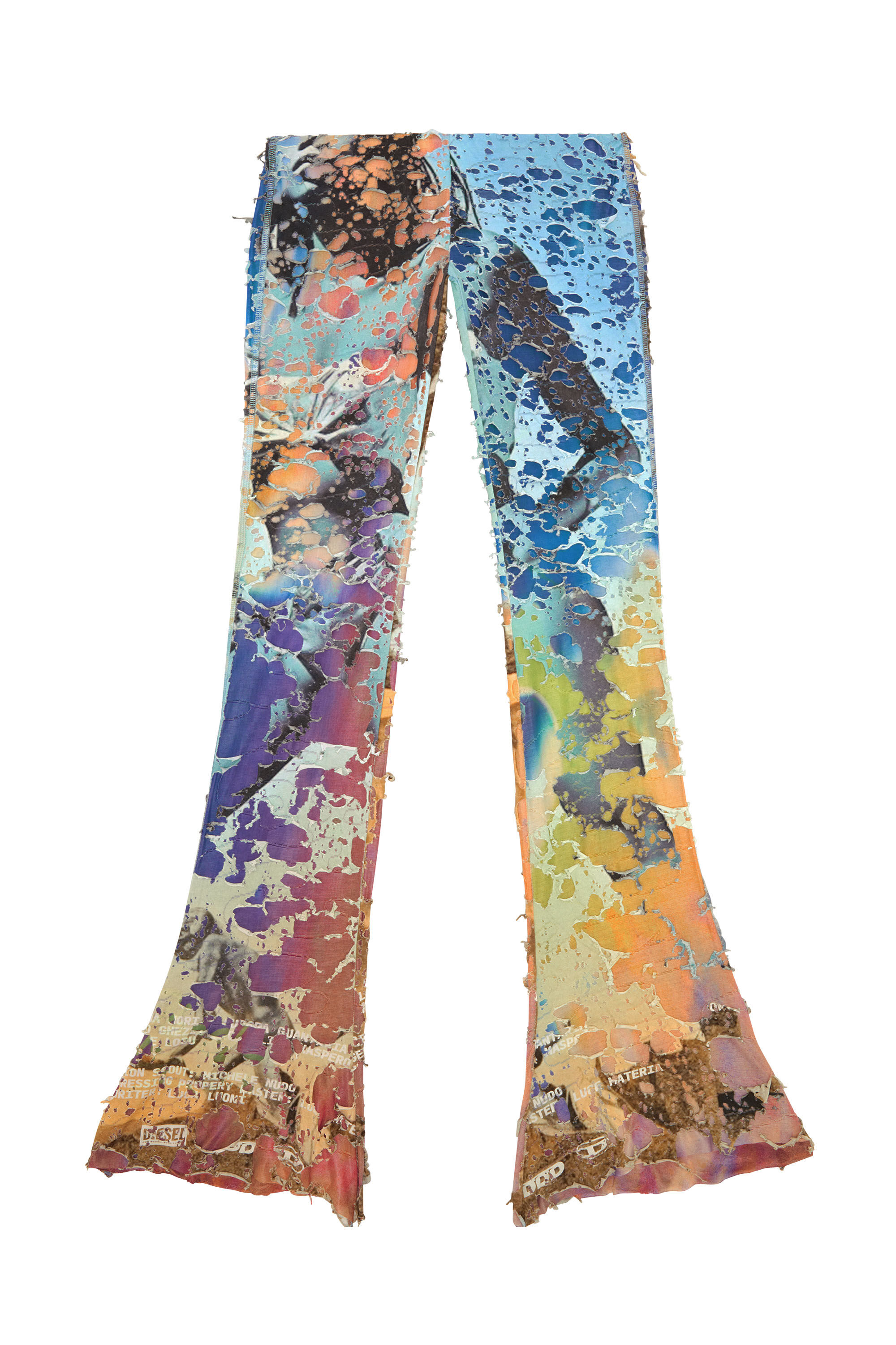 Diesel - P-MAYIM, Woman Destroyed pants with cinema prints in Multicolor - Image 2