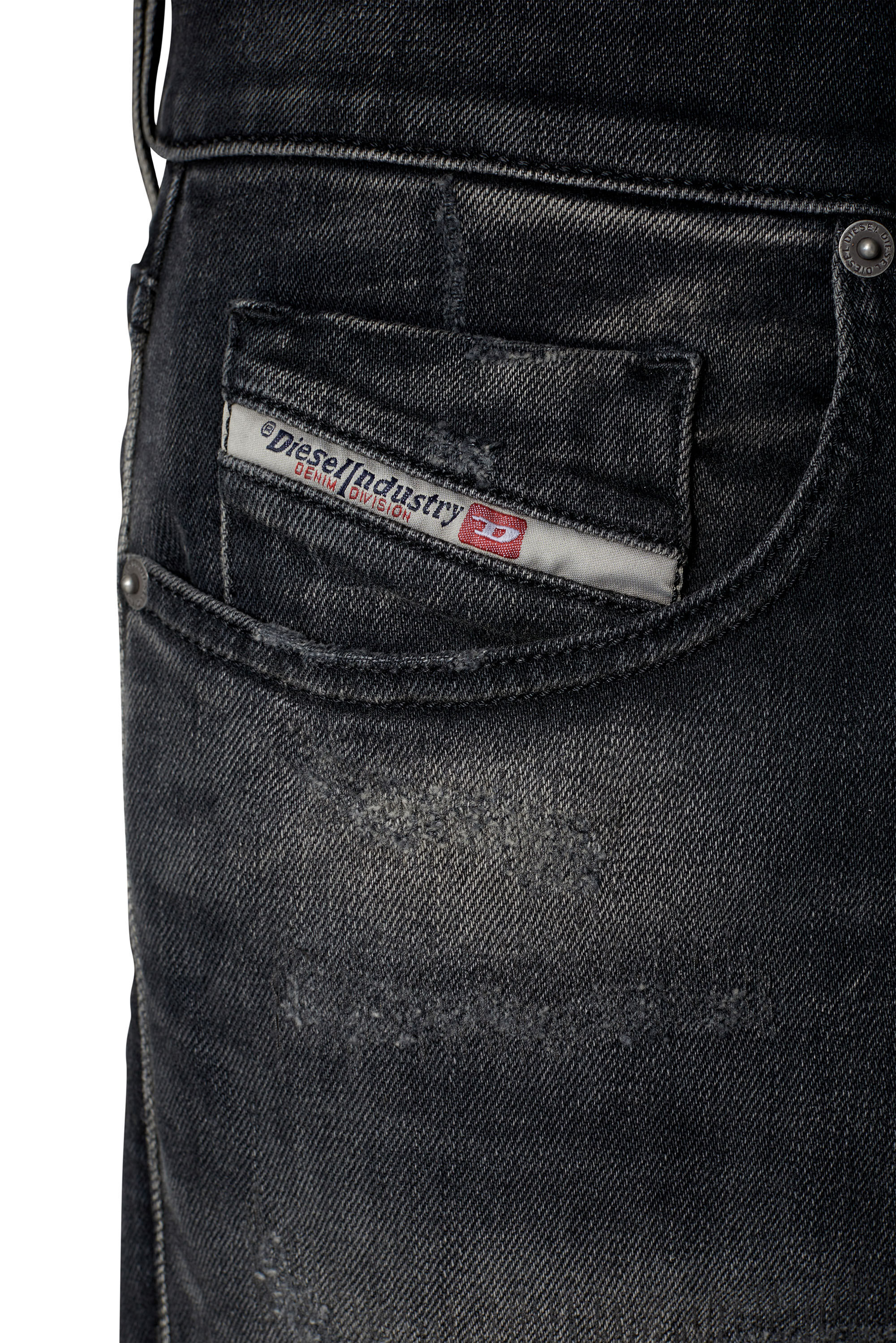 Diesel - 2019 D-STRUKT 09E05 Slim Jeans, Nero/Grigio scuro - Image 6