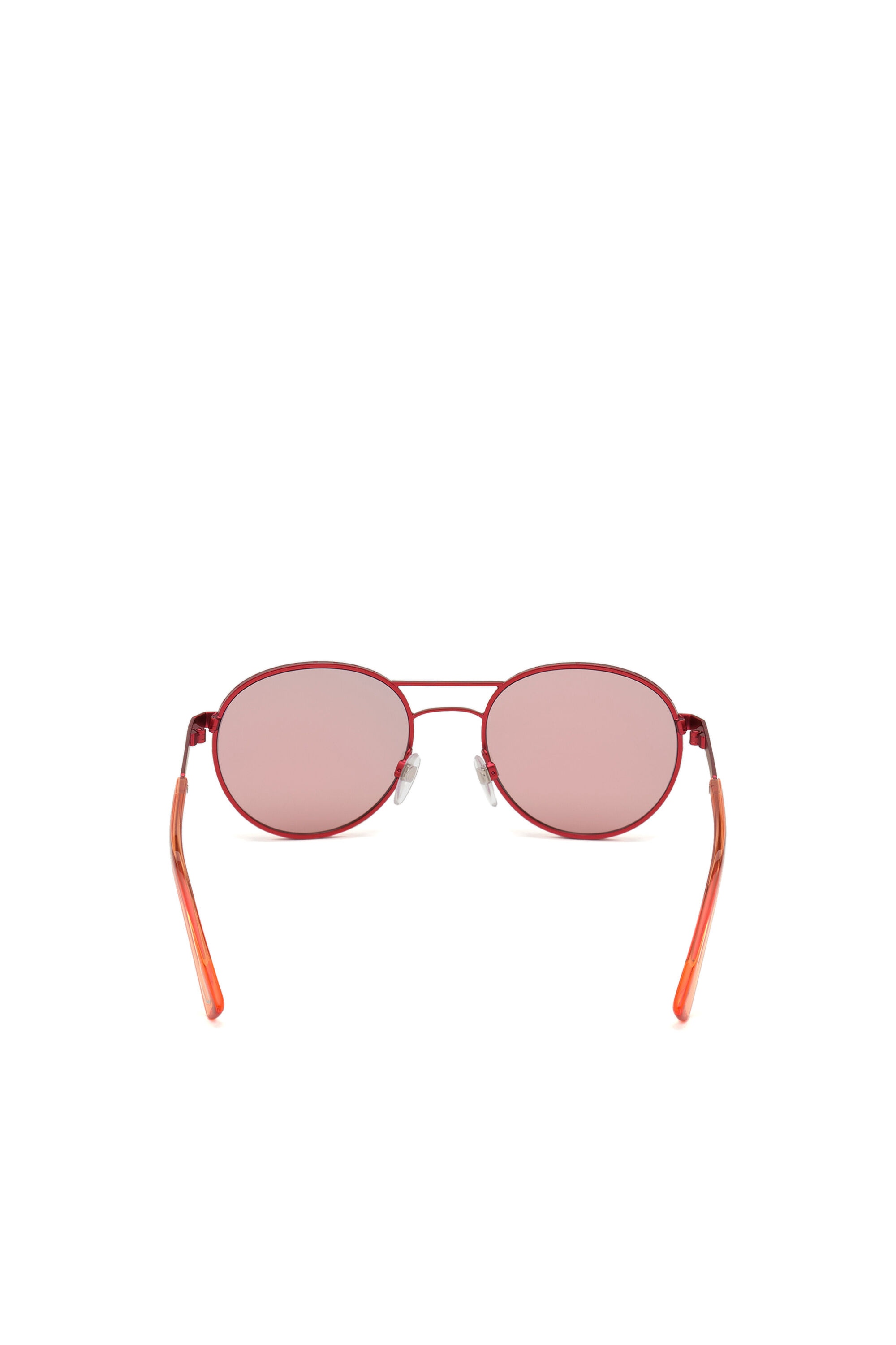 Diesel - DL0265, Occhiali arrotondati in metallo e acetato Unisex in Rosa - 3