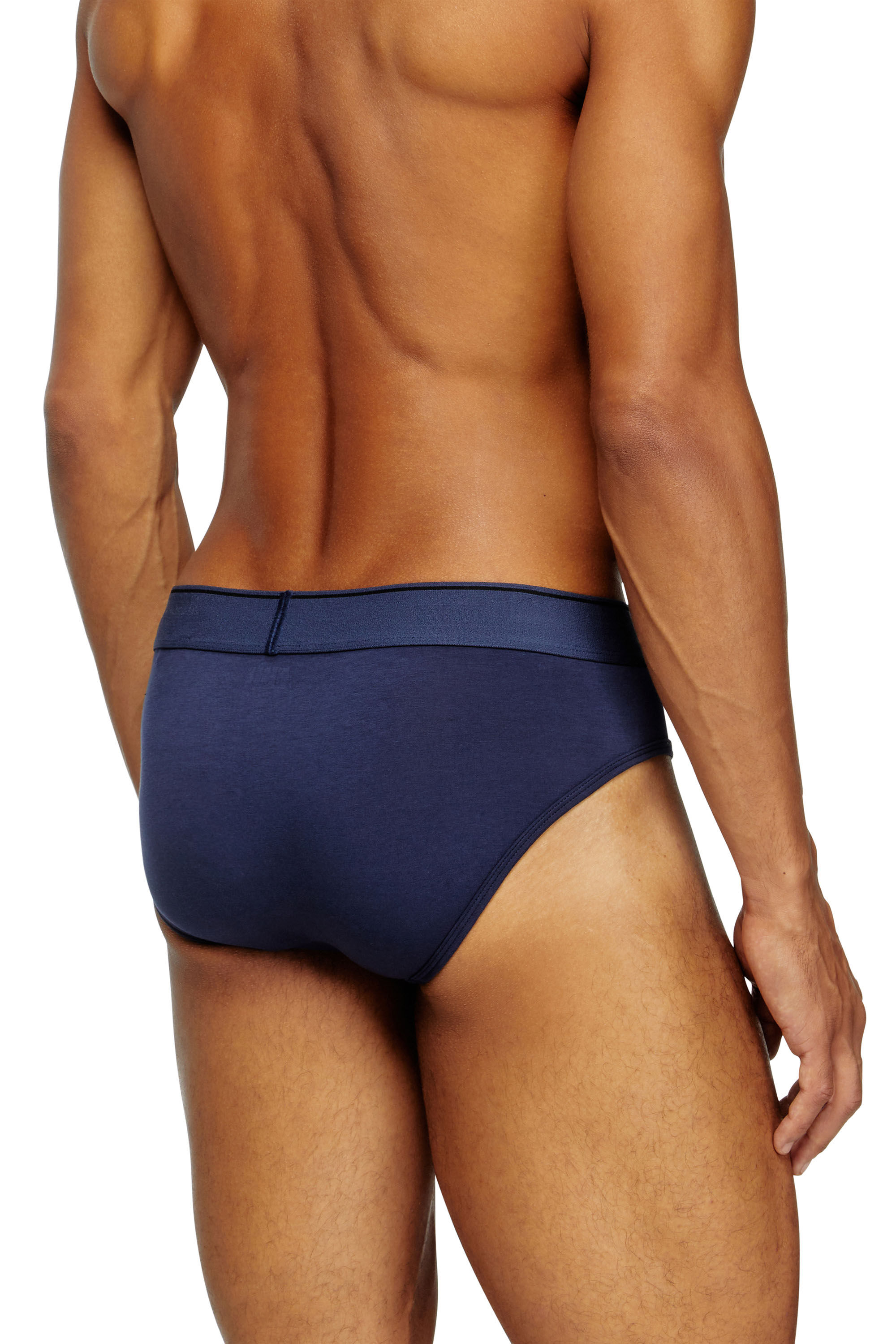 Diesel - UMBR-ANDRETHREEPACK, Set di tre slip tinta unita con logo Uomo in Multicolor - 4