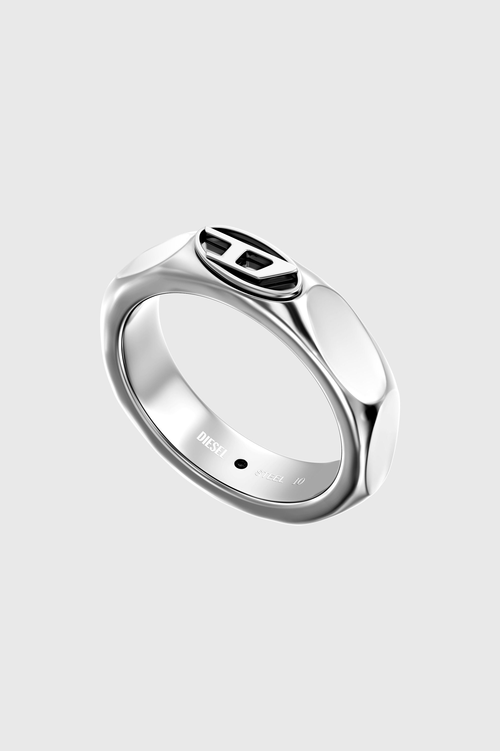 Diesel - DX1693040 JEWELLERY, Anello a fascia in acciaio inox Unisex in Argento - 2
