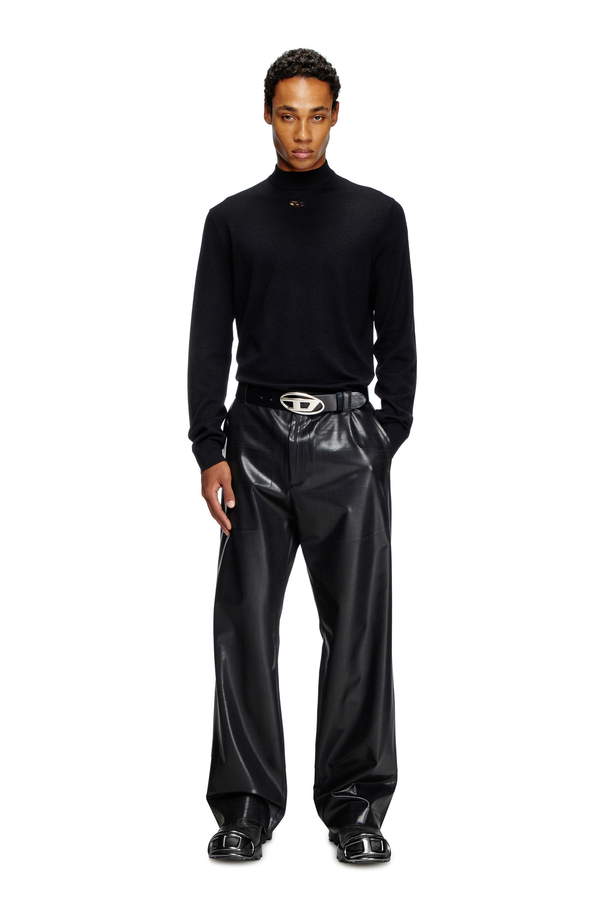 Diesel - K-GIL, Dolcevita in lana Uomo in Nero - 1
