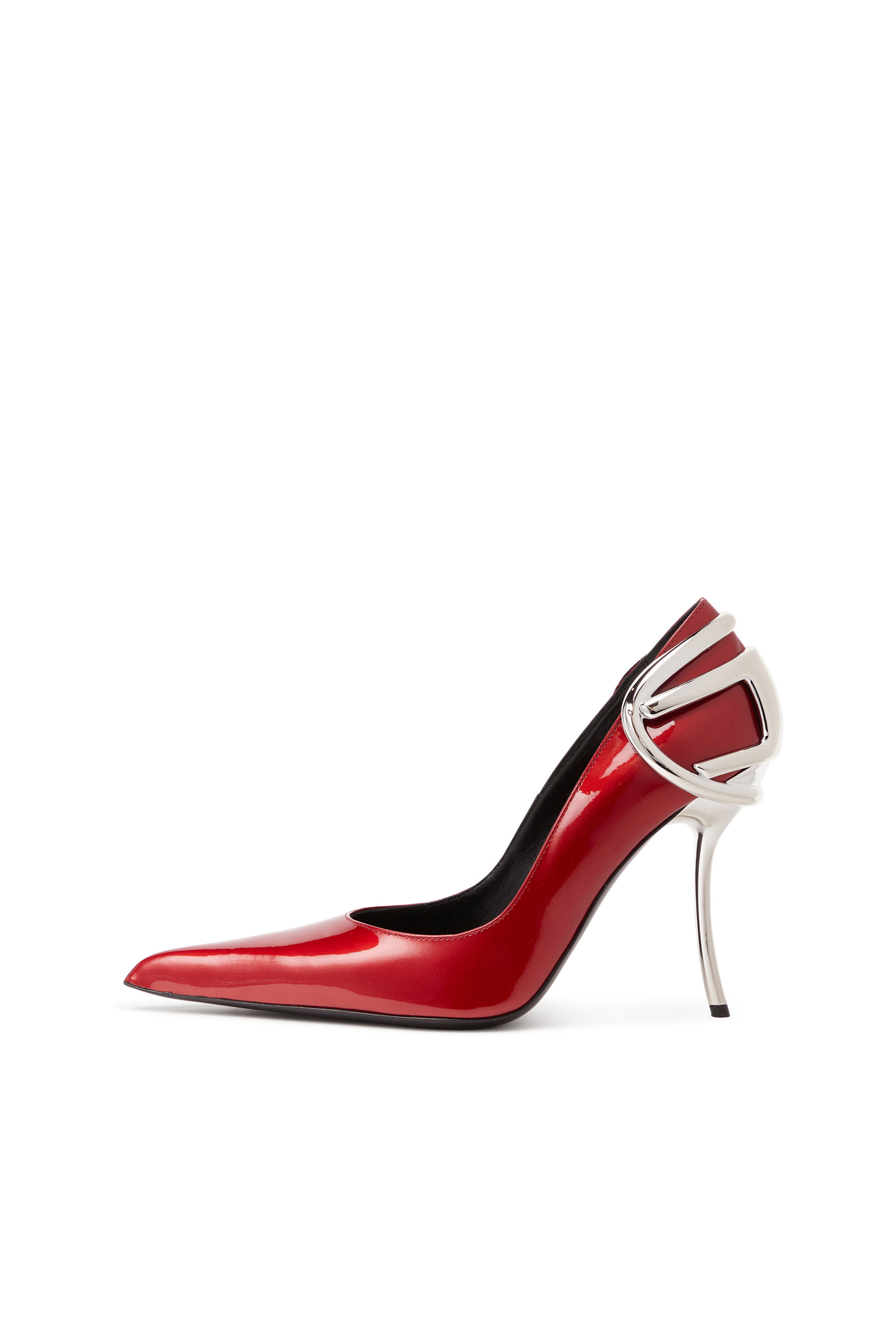 D Ten Half Decollete in vernice con tacco Oval D Donna Rosso Diesel