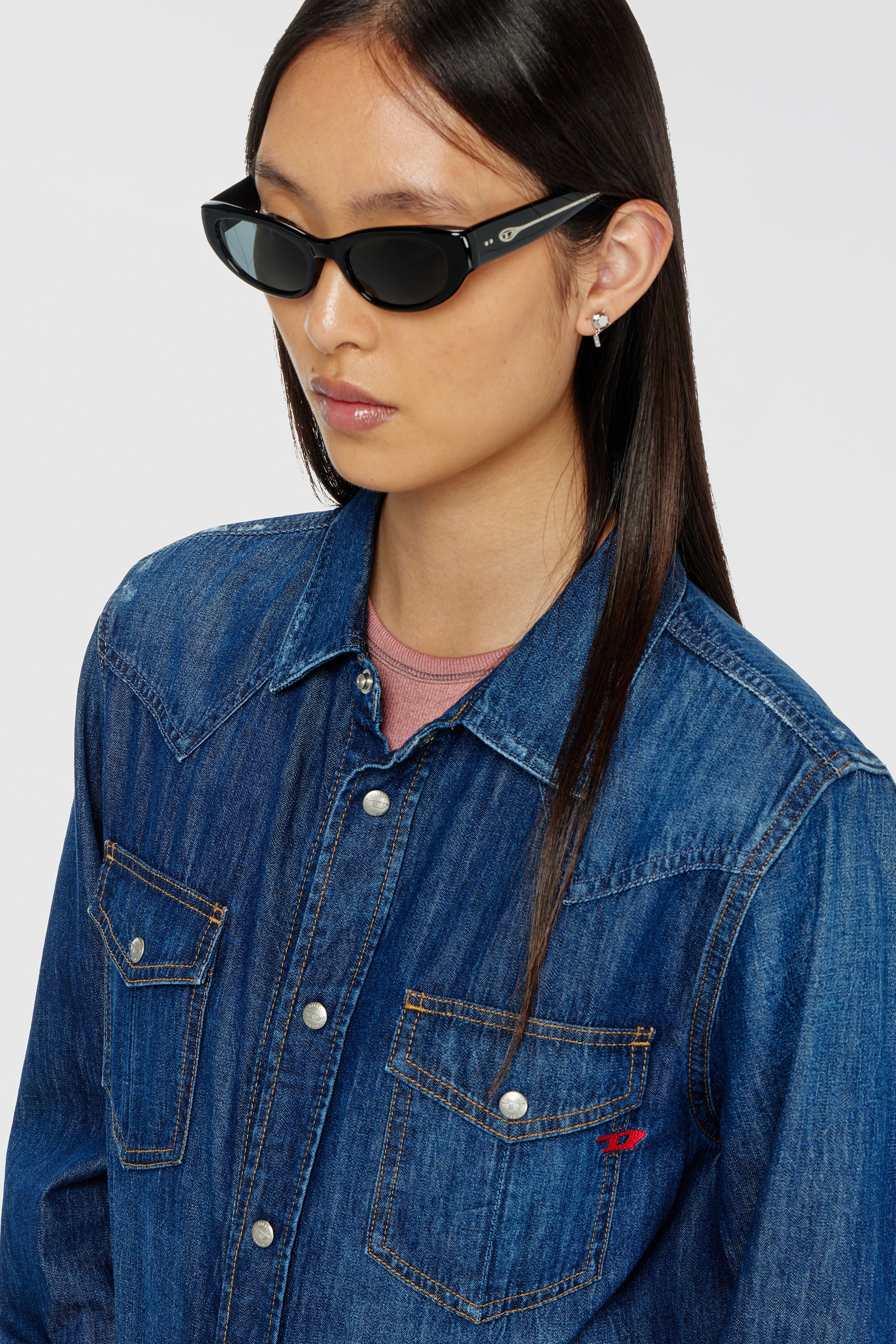 Diesel - 0DL2010U, Occhiali da sole stile cat-eye Unisex in Nero - 4