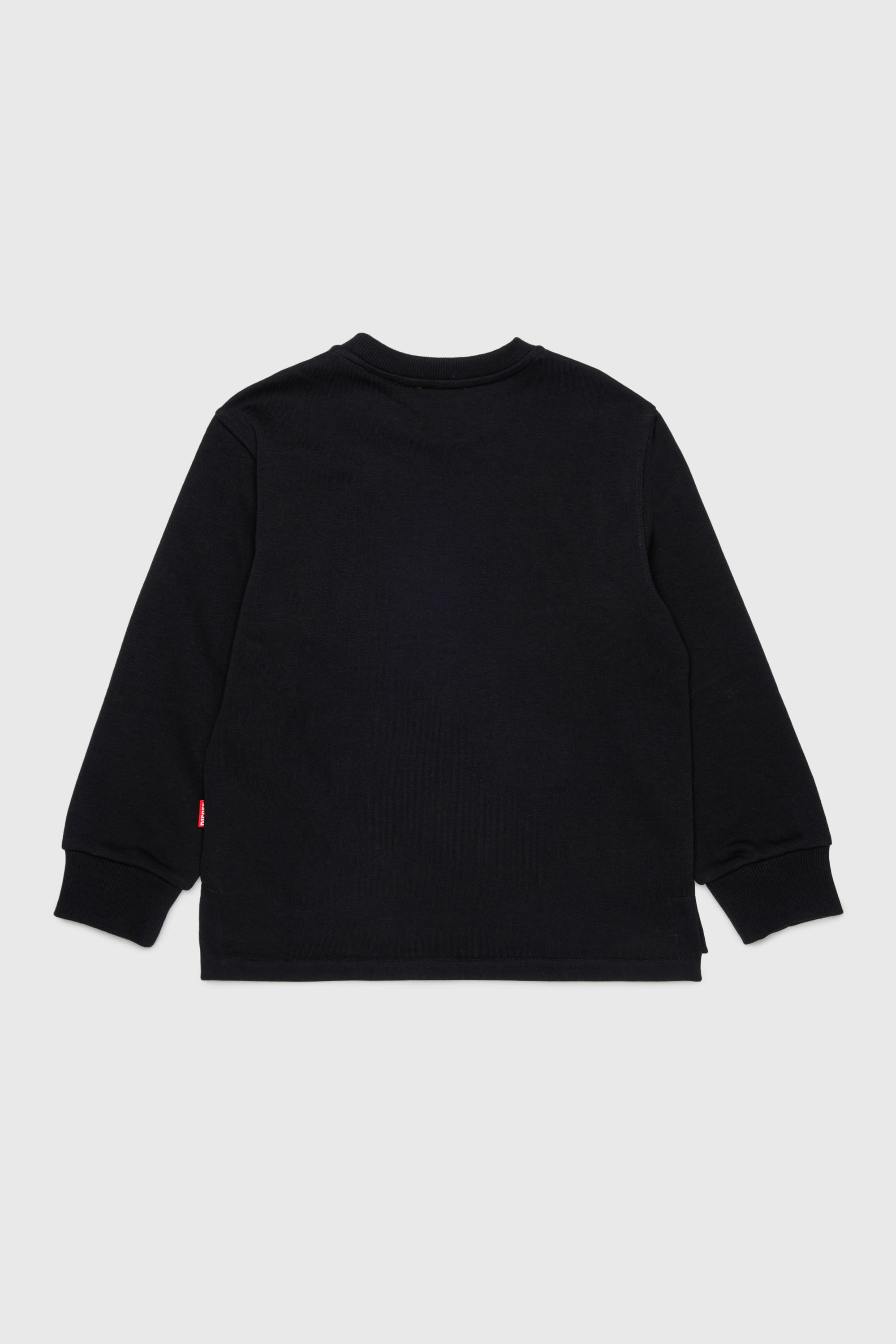 Diesel - SRES OVER, Felpa cut-off con stampa logo Uomo in Nero - 2