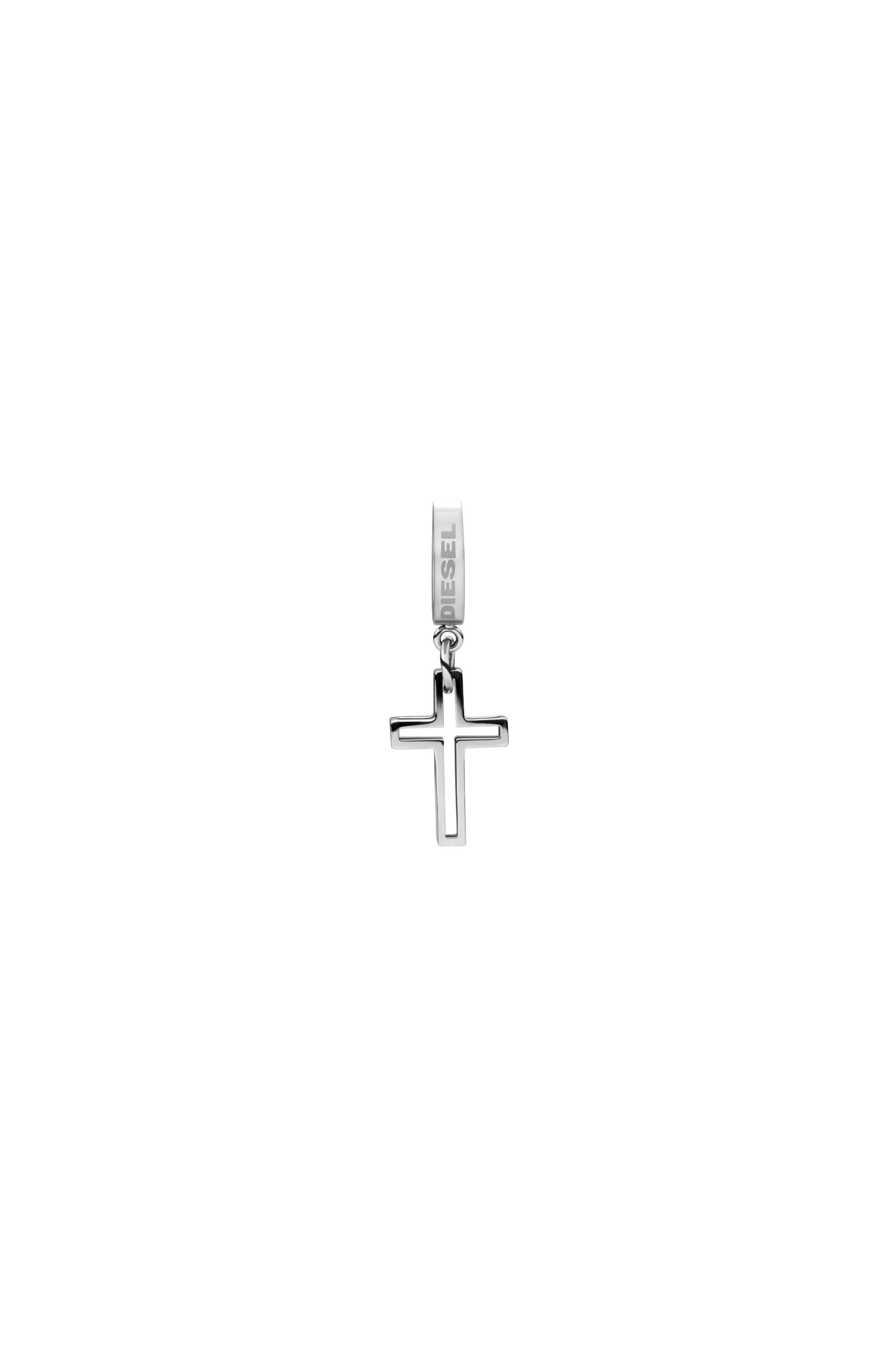 Diesel - DX1333, Orecchino a cerchio in acciaio Unisex in Argento - 2
