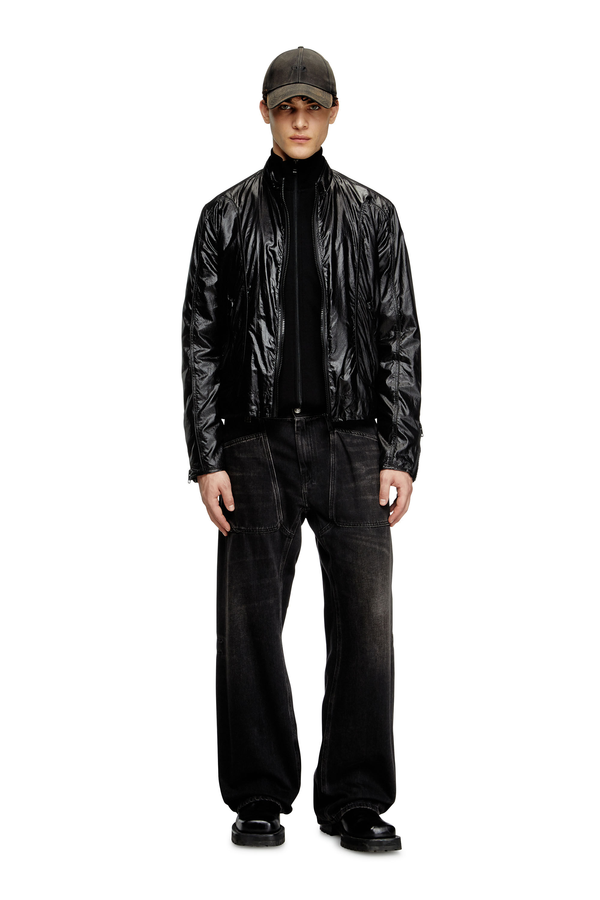 J CLAYS Man Rain Jacket Black Diesel