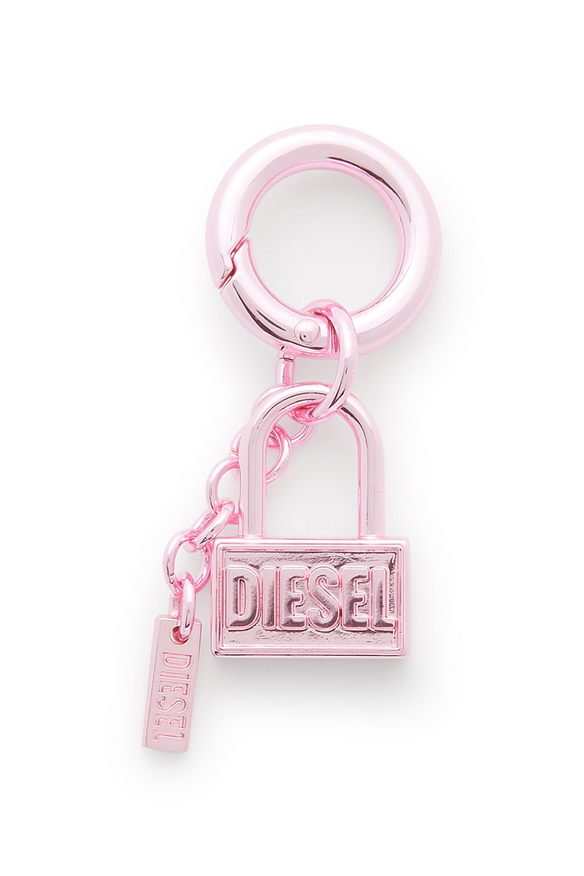 Diesel - CHARM-LOCK, Charm in metallo con design a lucchetto Unisex in Rosa - 1