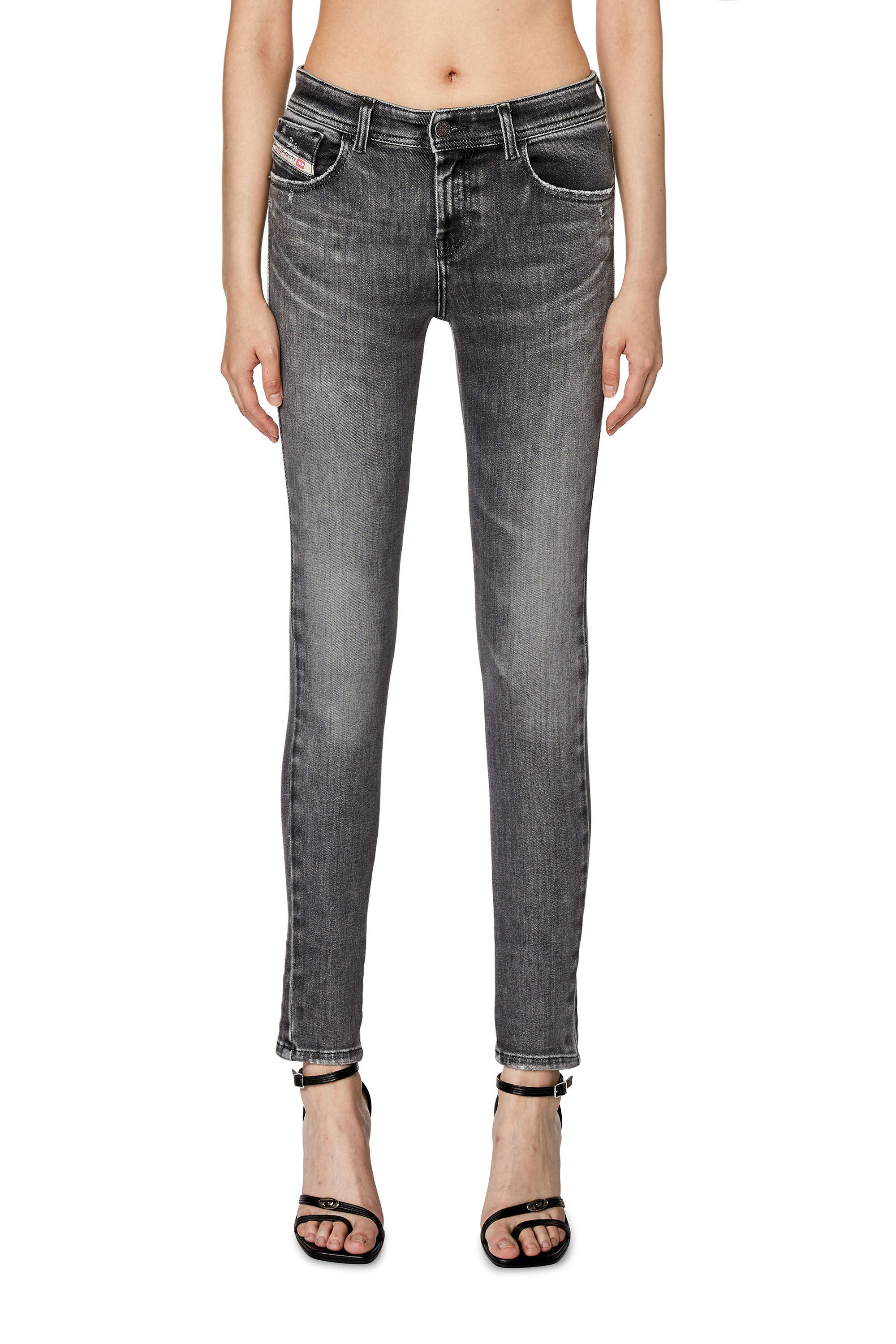 Jeans Donna Super skinny Grigio scuro 2017 Slandy Diesel