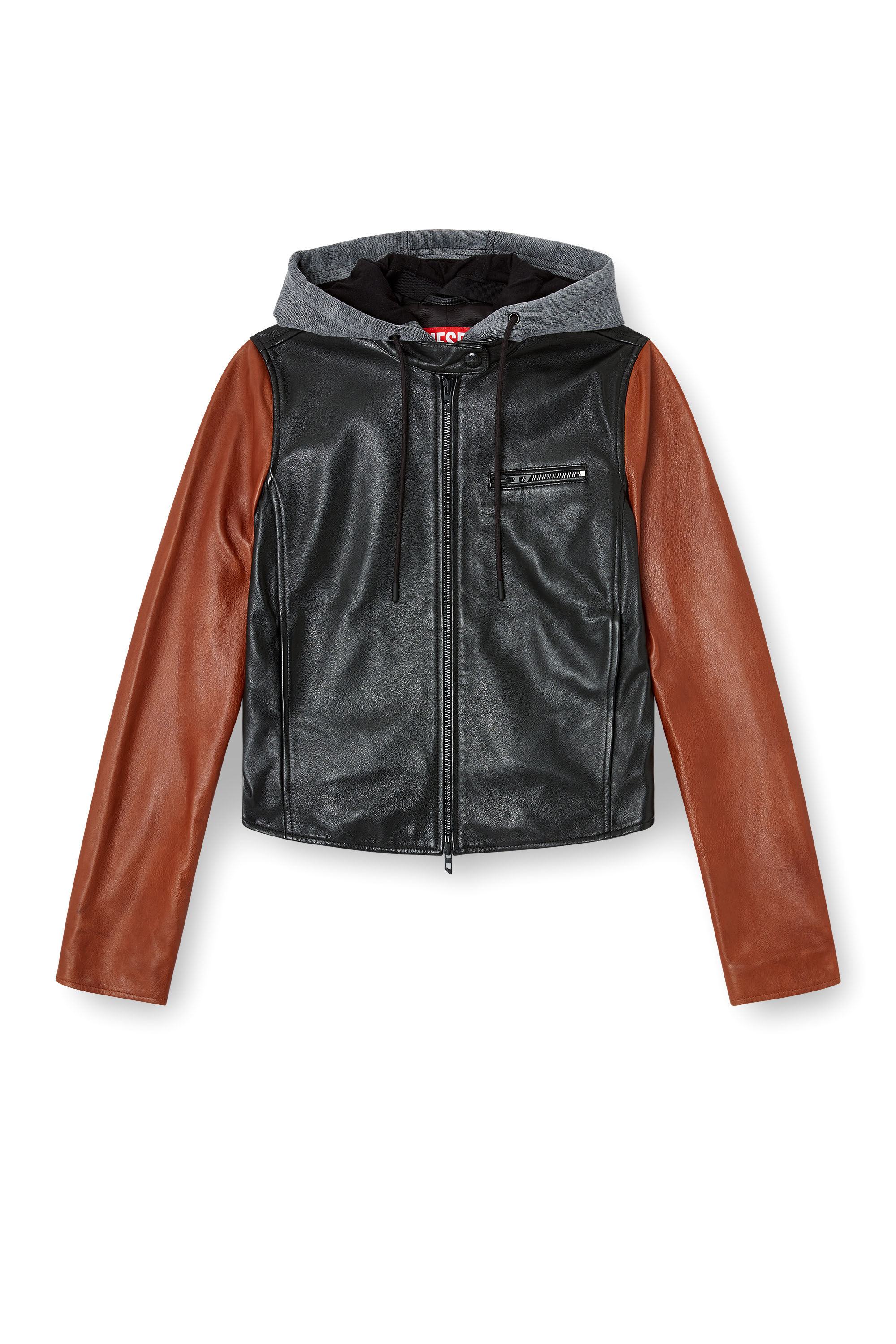 Diesel - L-OUDER, Giacca in pelle color-block Donna in Multicolor - 2