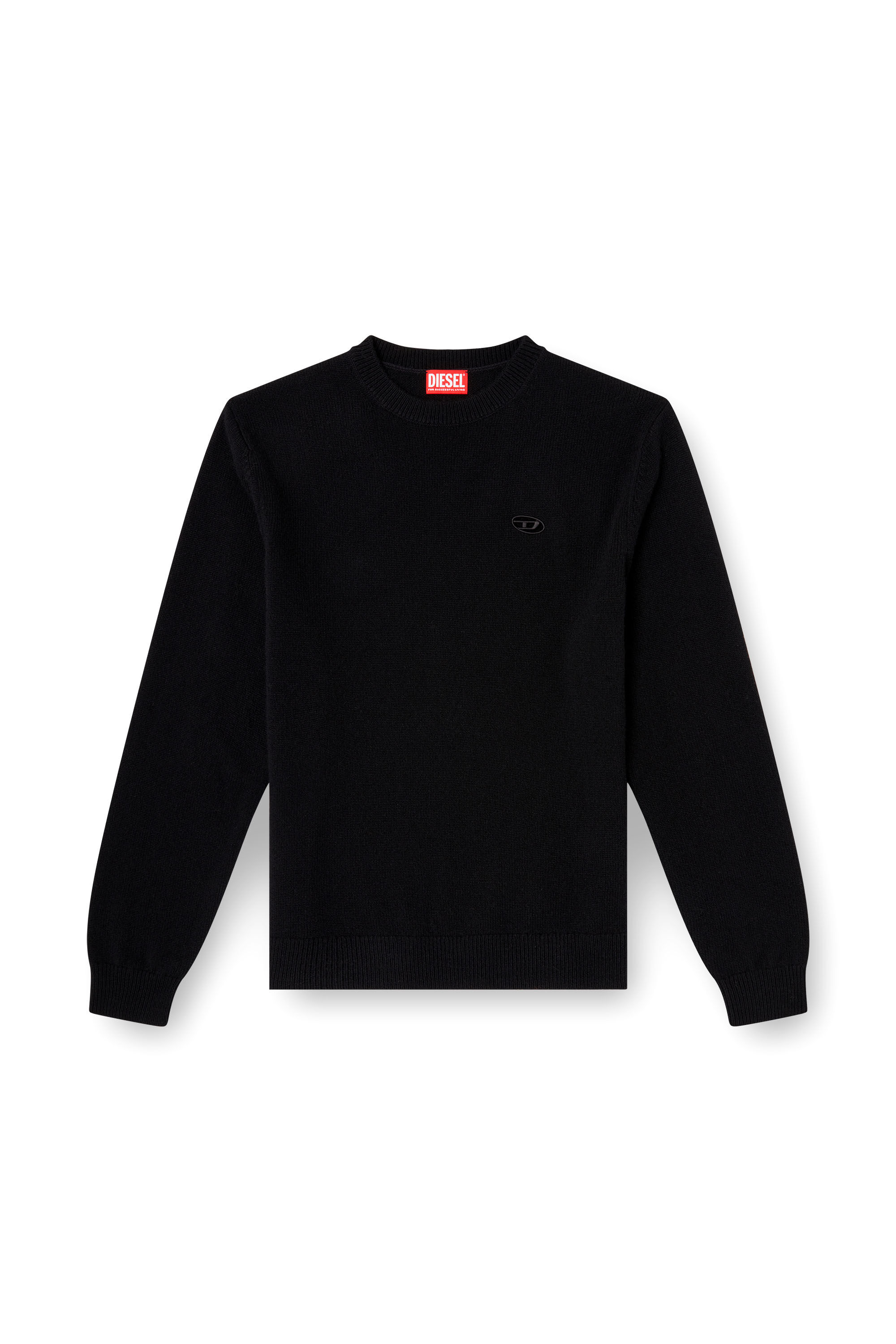 Diesel - K-ARGOL, Maglia in lana e cashmere Uomo in Nero - 2
