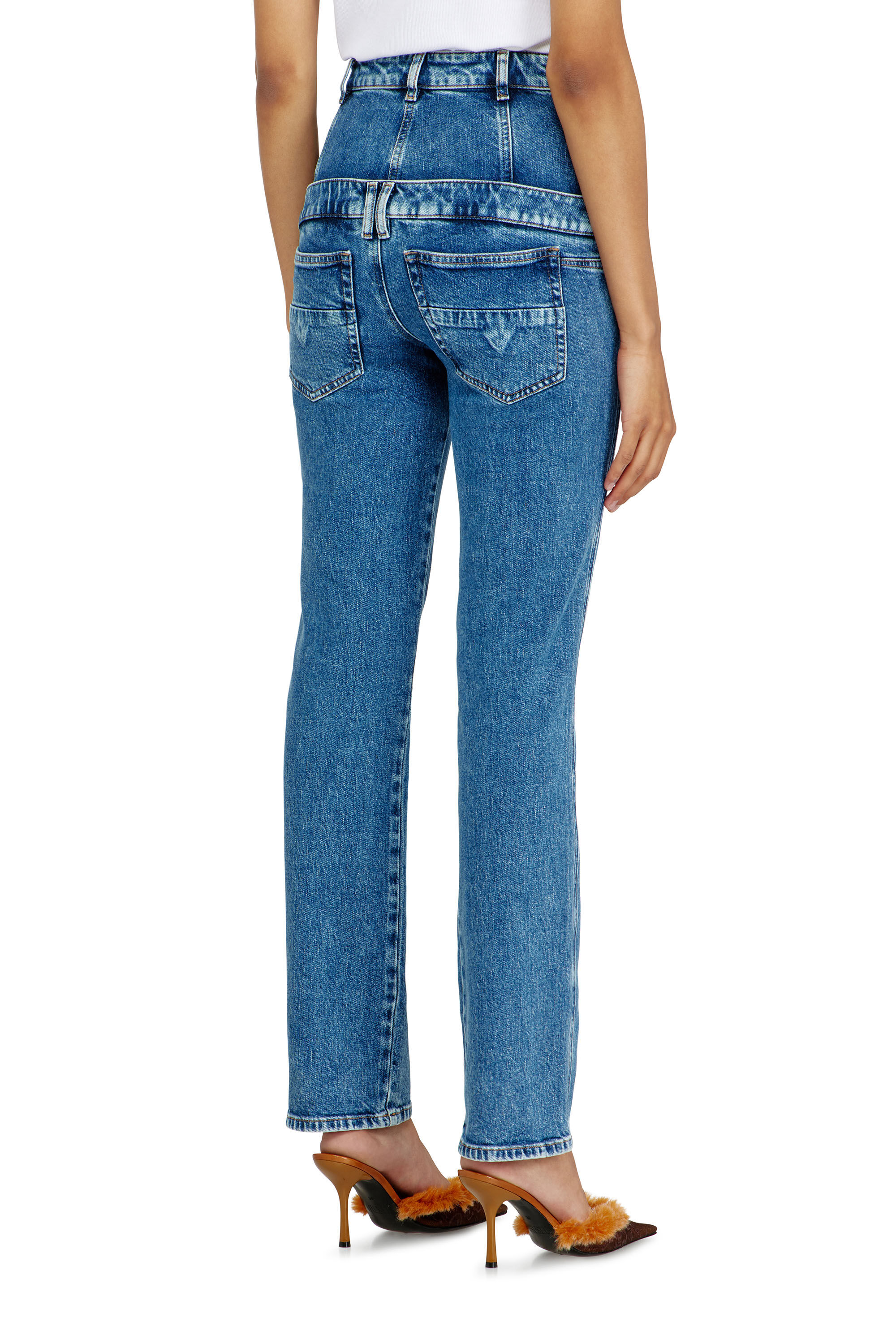 Diesel - Slim Jeans D-Fynora 007EU Donna, Blu medio - Image 5