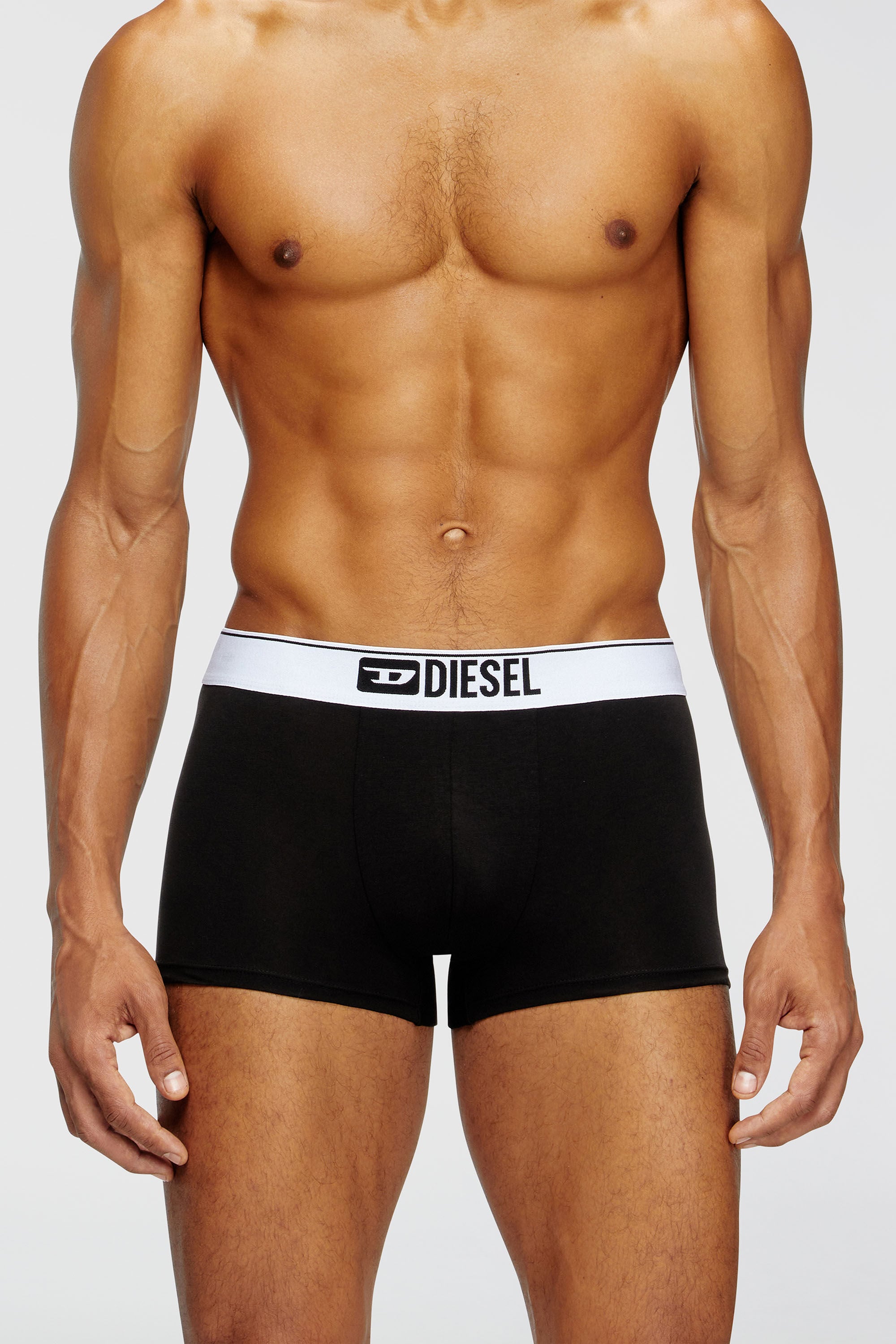 Diesel - UMBX-DAMIENTHREEPACK, Man's Three-pack of plain boxer briefs in Black/White - 3