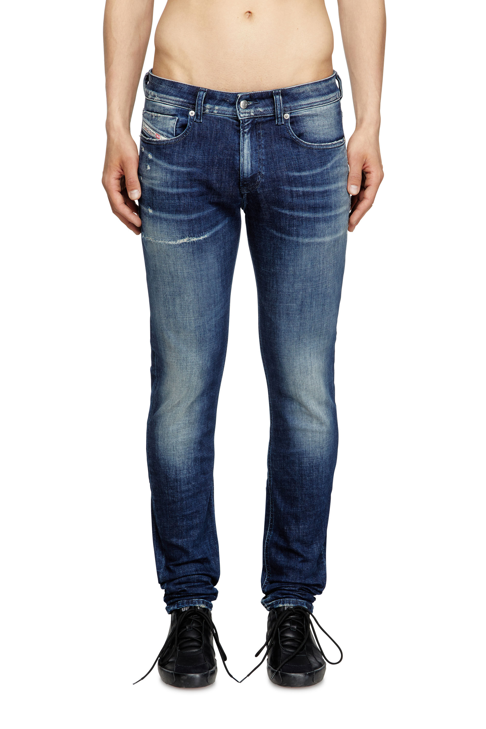 Diesel - Skinny Jeans 1979 Sleenker 09L97 Uomo, Blu Scuro - Image 3