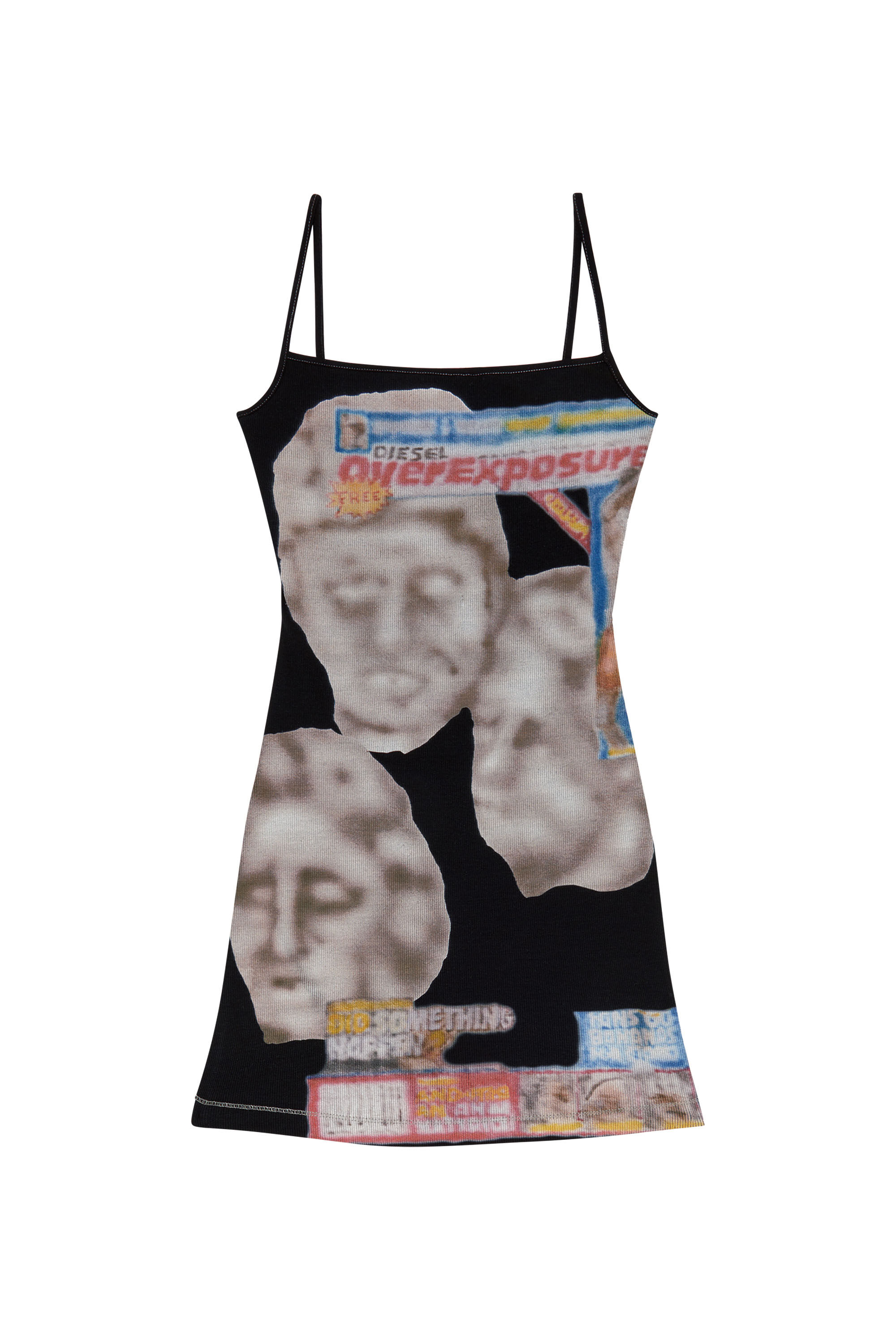 Diesel - D-HOPY-N1, Abito aderente con stampe grafiche Donna in Nero - 2