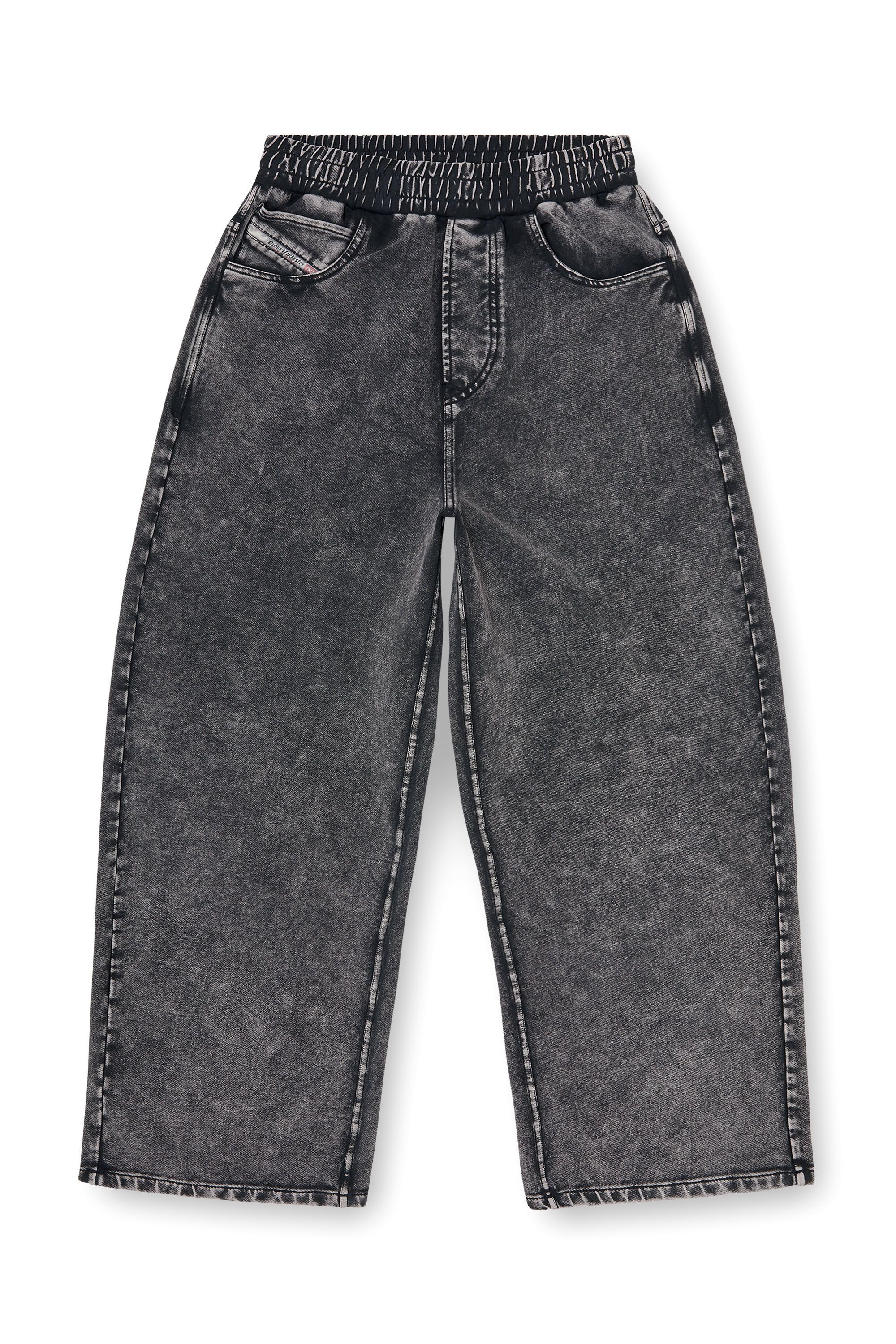 Diesel - P-STUKY, Pantaloni da tuta effetto denim Donna in Grigio - 2