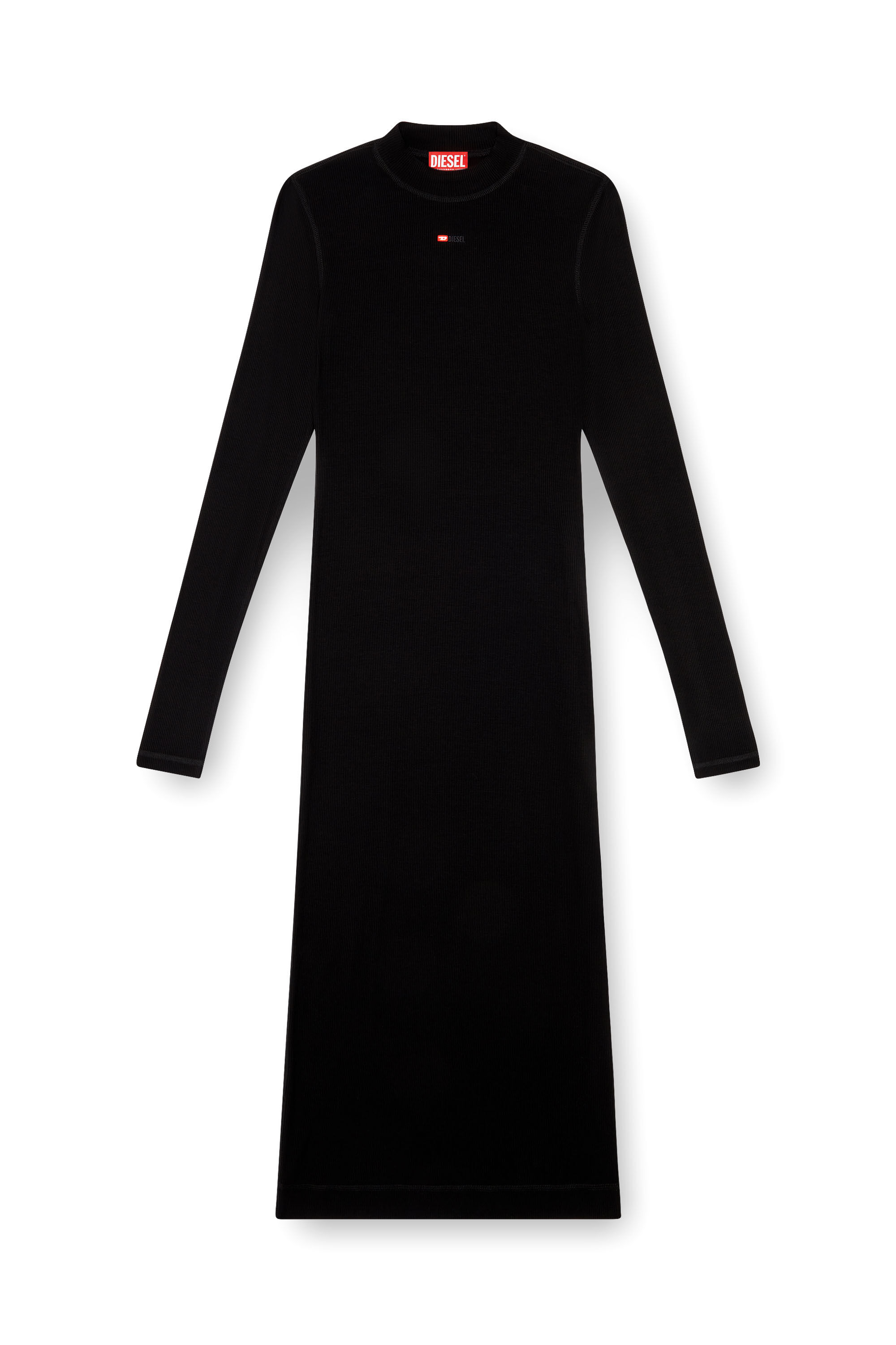 ワンピース Diesel Mini Abito A Collo Alto Con Logo Abito midi con collo a lupetto Donna | Nero | Diesel