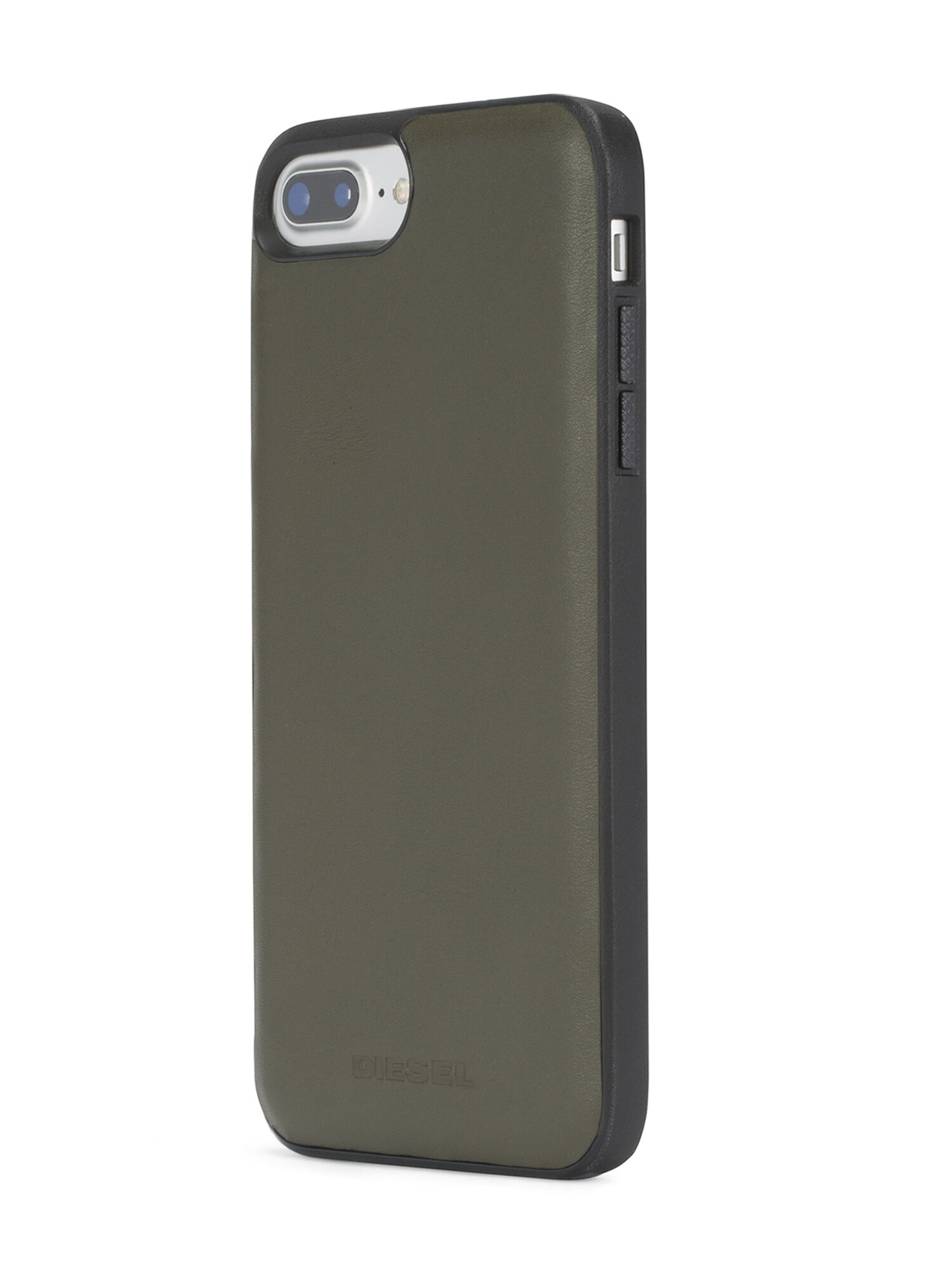 Diesel - OLIVE GREEN LEATHER IPHONE X CASE, Cover in pelle verde oliva, iPhone X Unisex in Verde - 6
