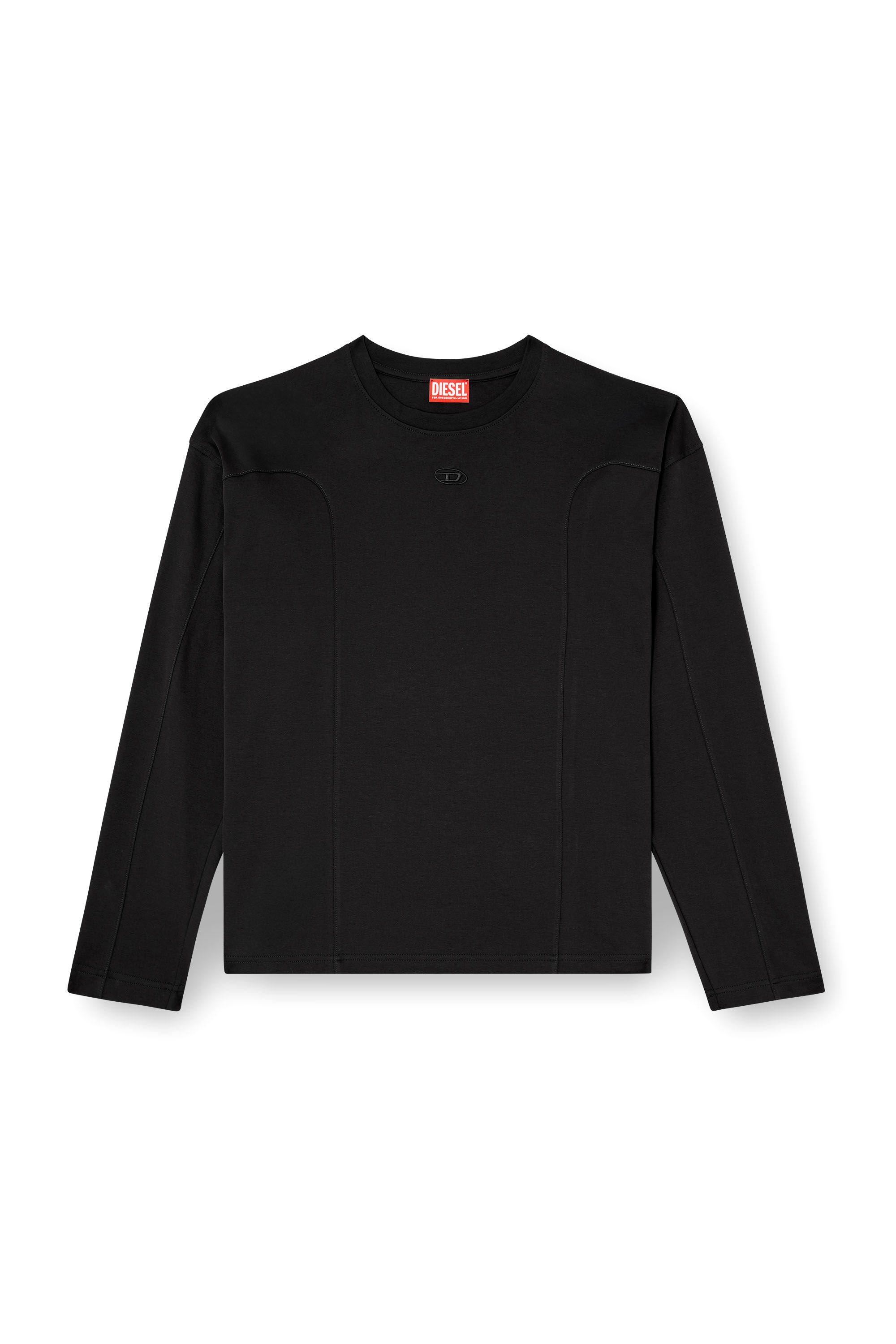 Diesel - T-BOXT-LS-INT, T-shirt a manica lunga con pannelli Uomo in Nero - 2