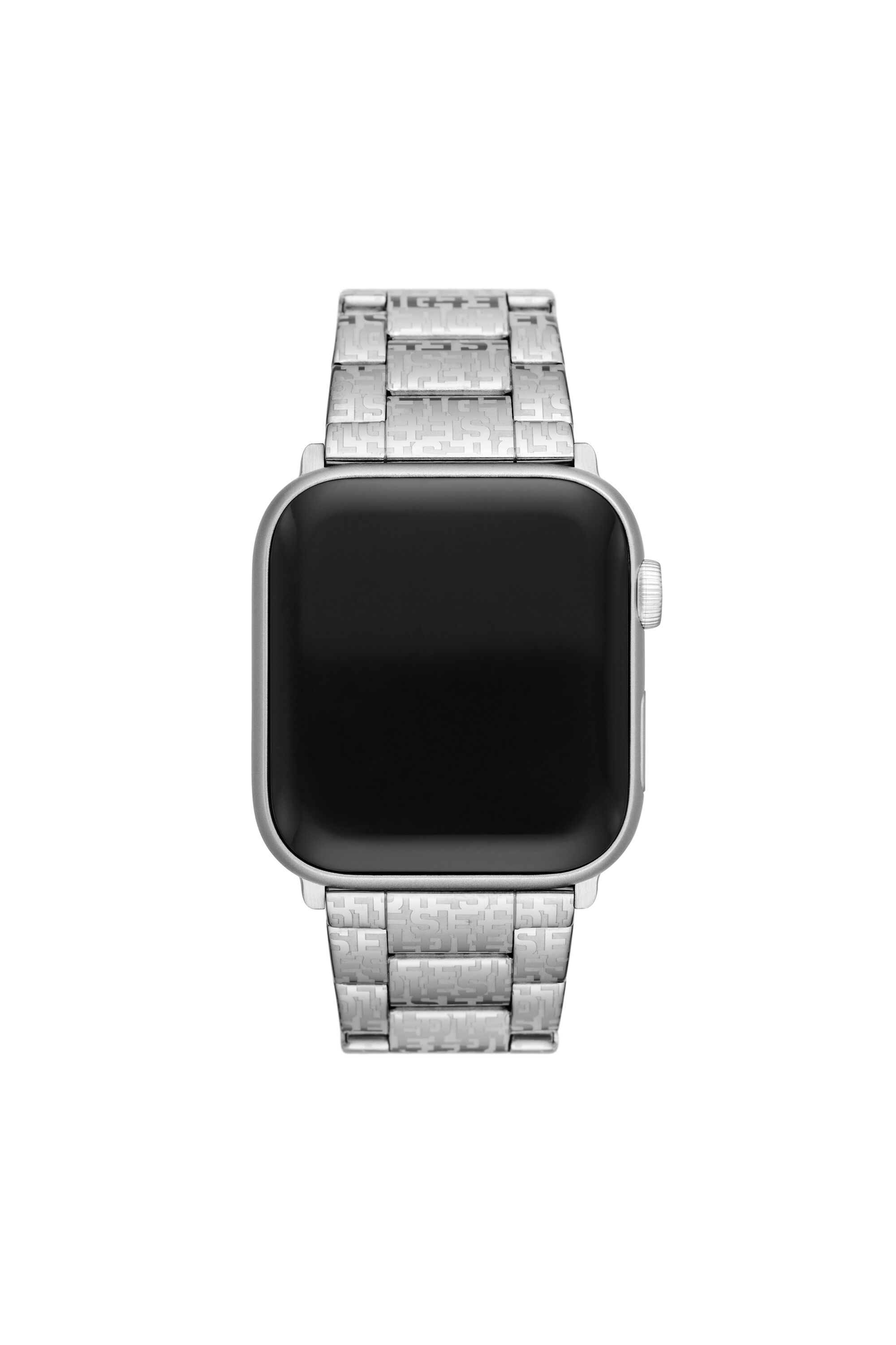 Cinturino in acciaio inossidabile per Apple Watch 42mm 44mm e 45mm. Donna Argento Diesel