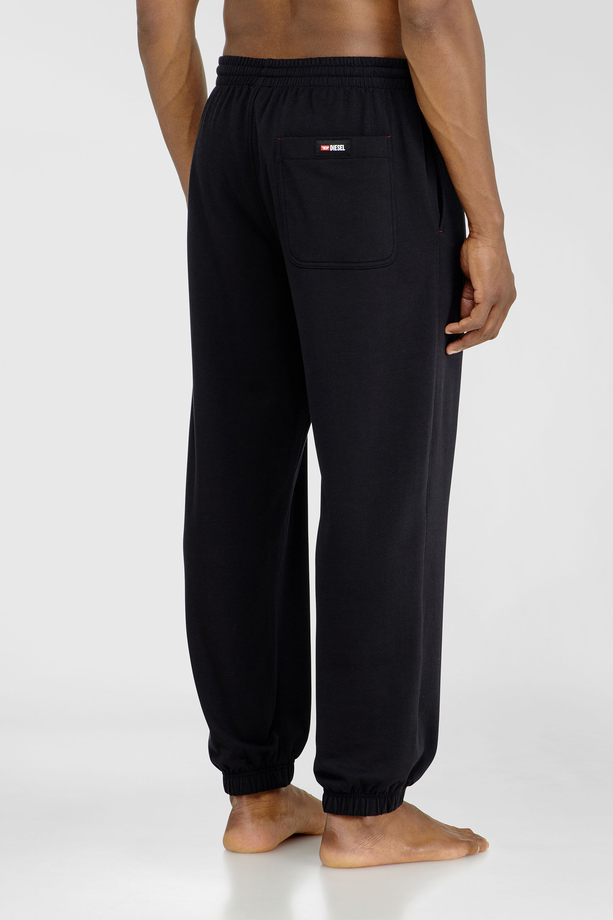 Diesel - LENNY-D-CORE, Man's Sweatpants in peached cotton blend in Black - 2