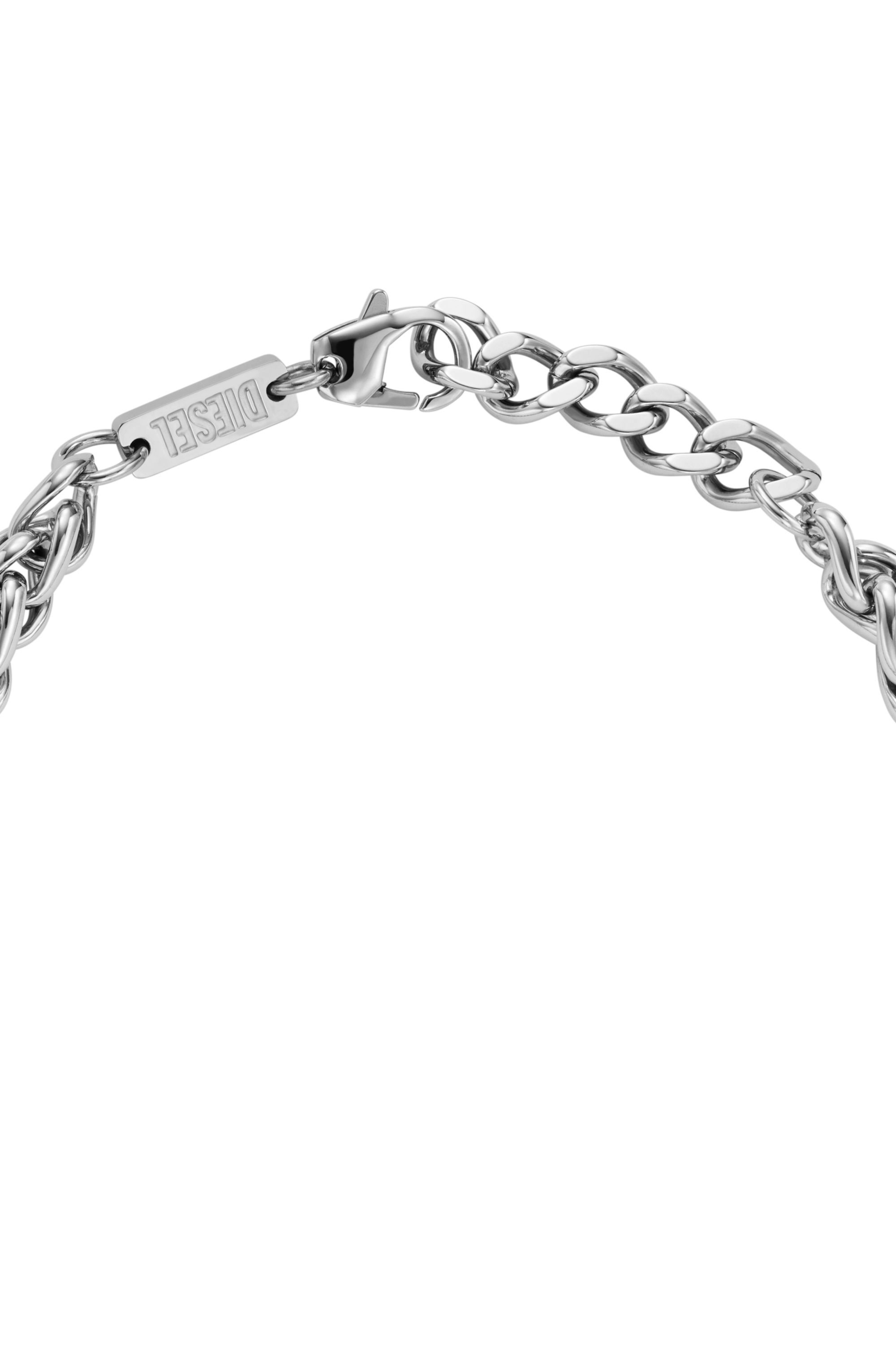 Diesel - DX1445, Bracciale rosso a catena in acciaio inossidabile Unisex in Argento - 2