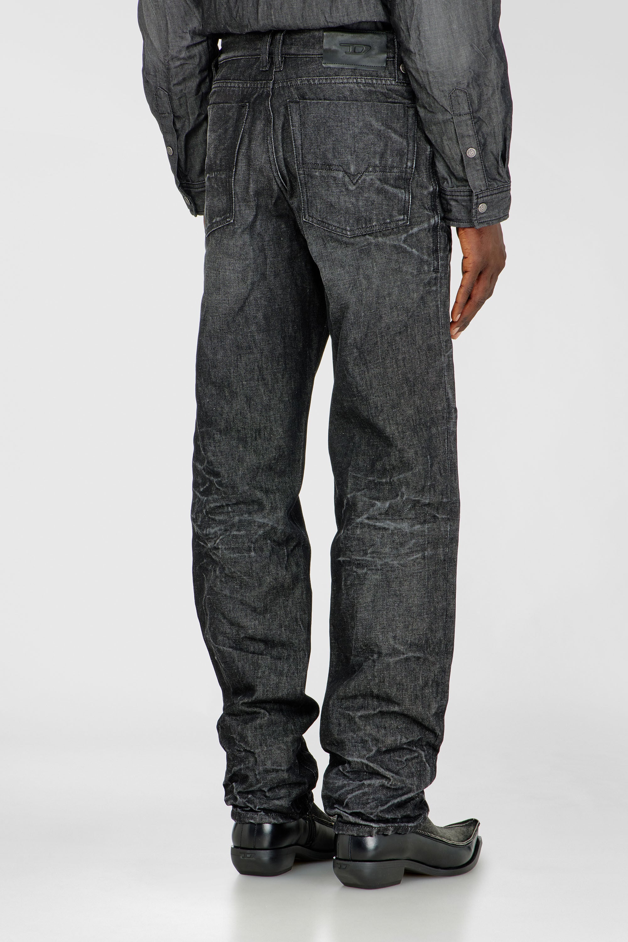 Diesel - Regular Jeans 1991 D-Voeed 09R39 Uomo, Nero/Grigio scuro - Image 5