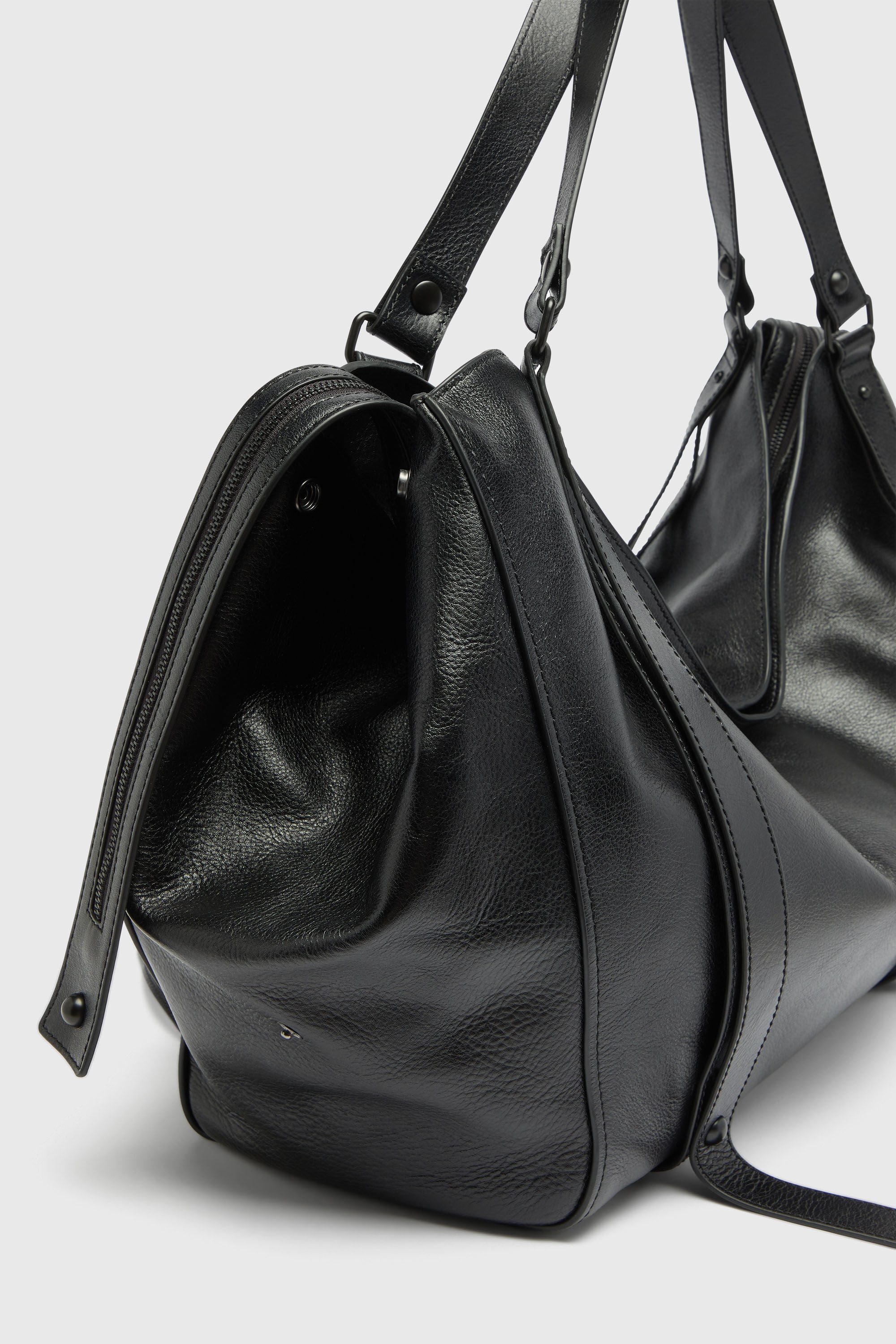 Diesel - D-ONE DUFFLE 48H, D-One-Borsa duffle in pelle Unisex in Nero - 5