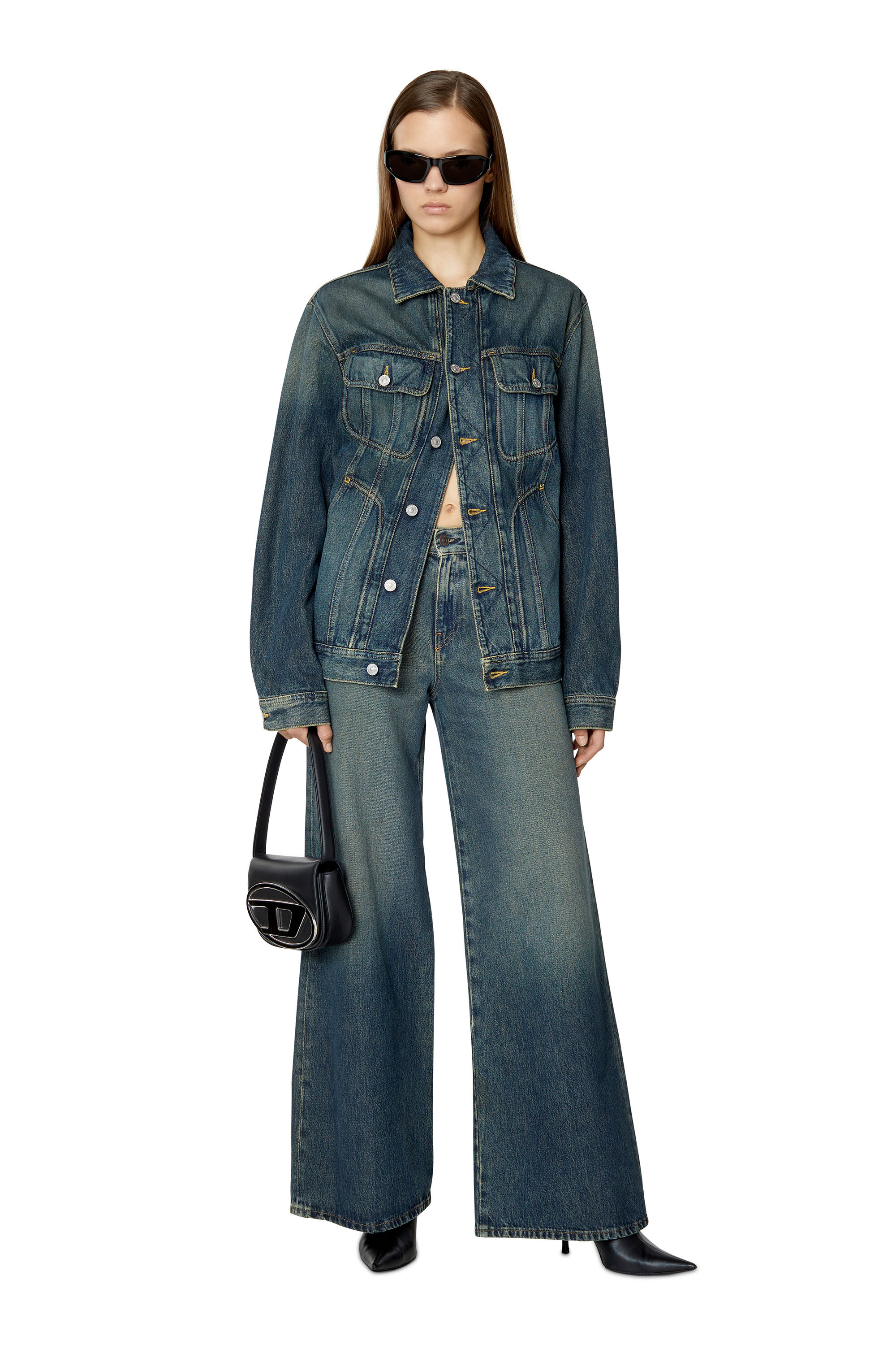 Diesel - 1978 09C04 Bootcut and Flare Jeans, Blu Scuro - Image 1